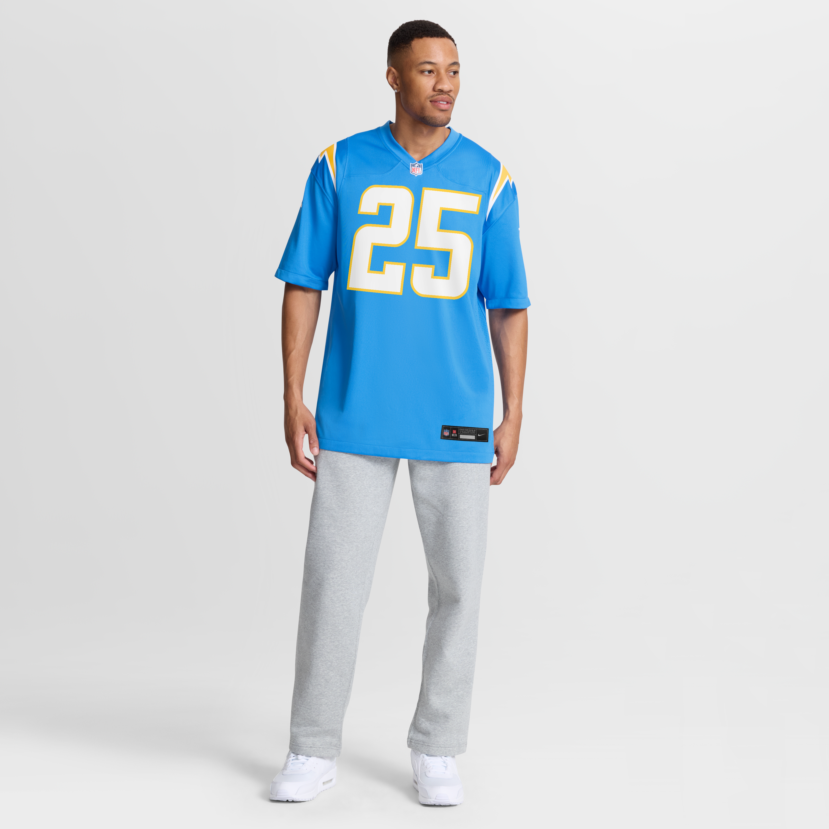 Junior Colson Los Angeles Chargers Team Game Jersey - Powder Blue - Image 8