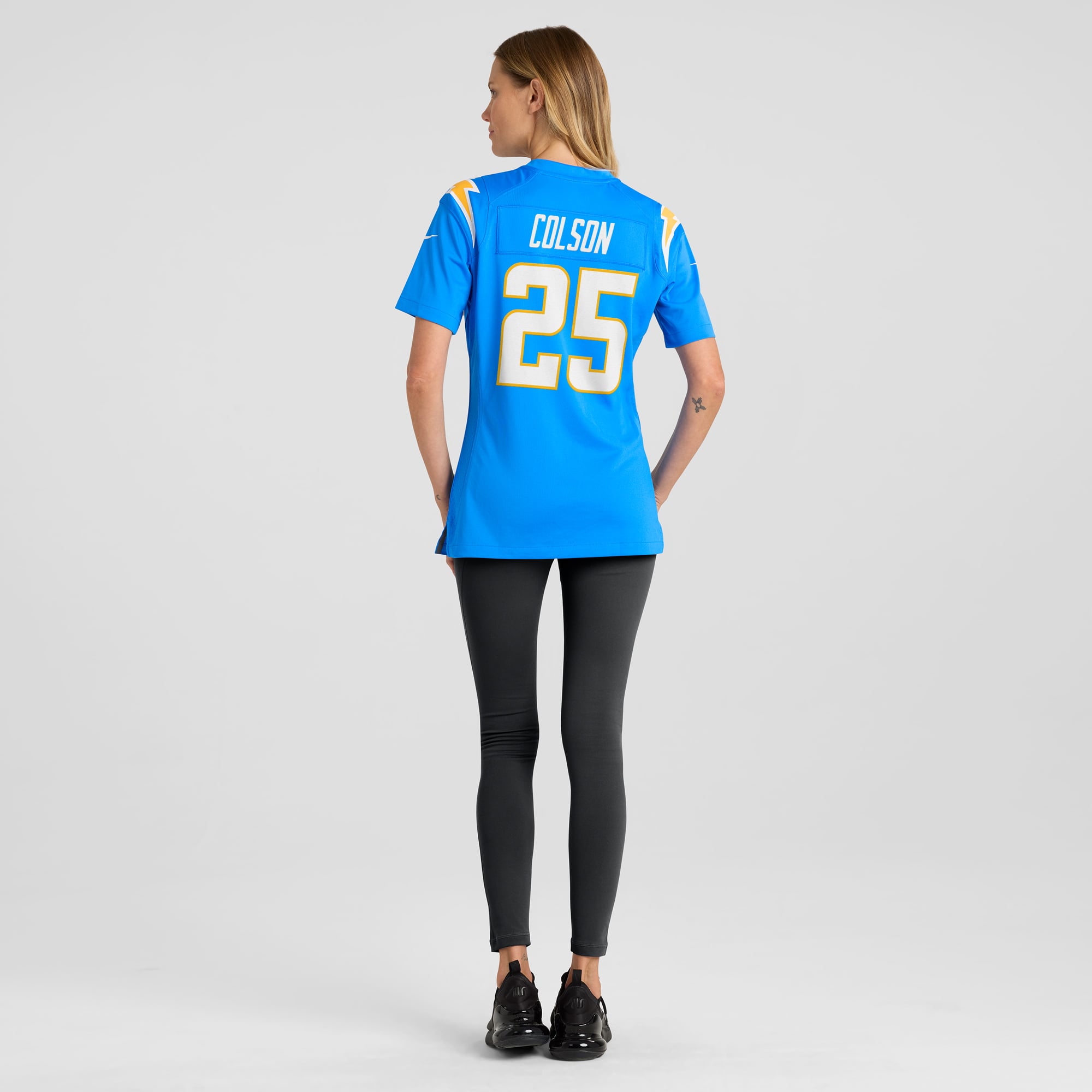 Junior Colson Los Angeles Chargers Women's Game Jersey - Powder Blue - Image 6