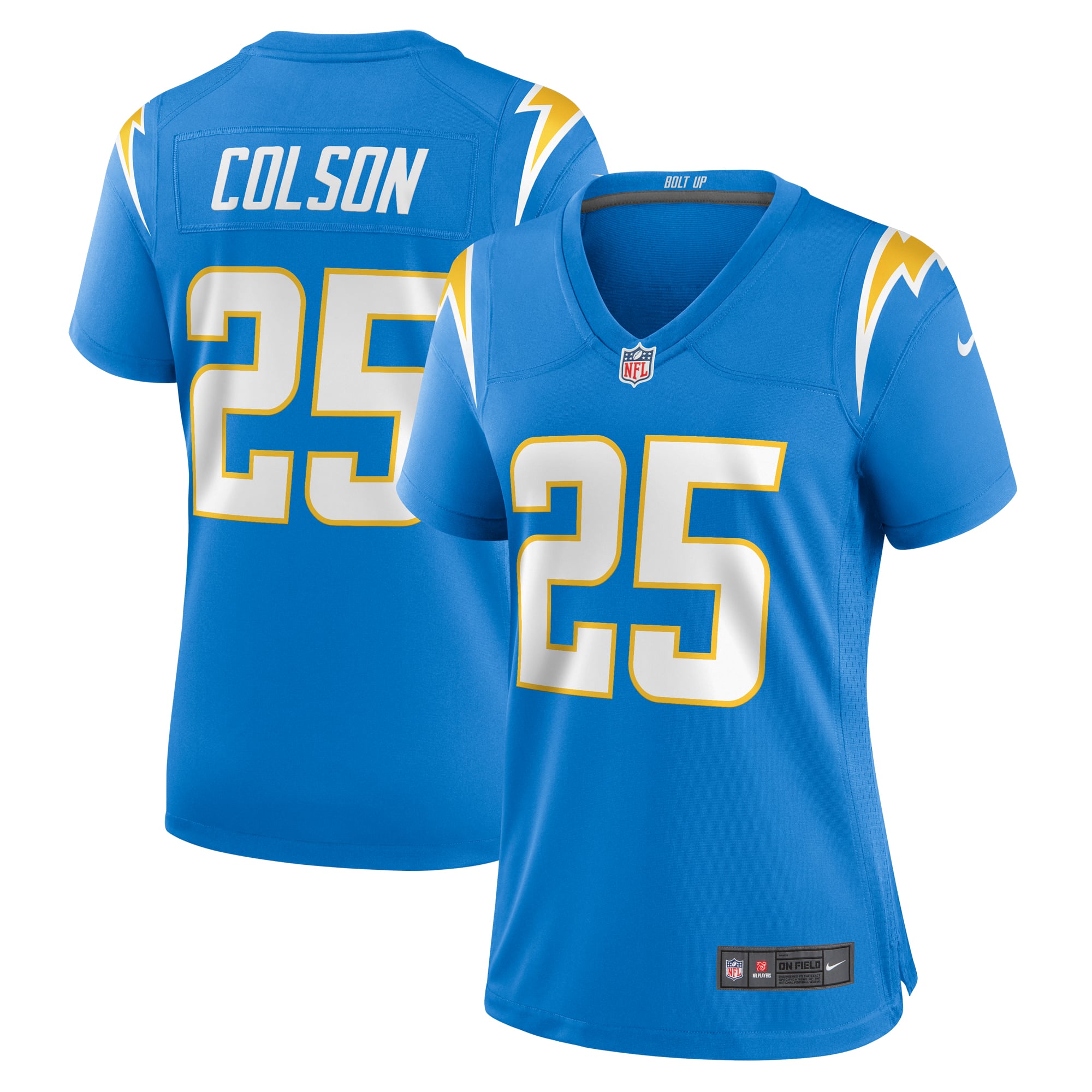 Junior Colson Los Angeles Chargers Women's Game Jersey - Powder Blue - Image 2
