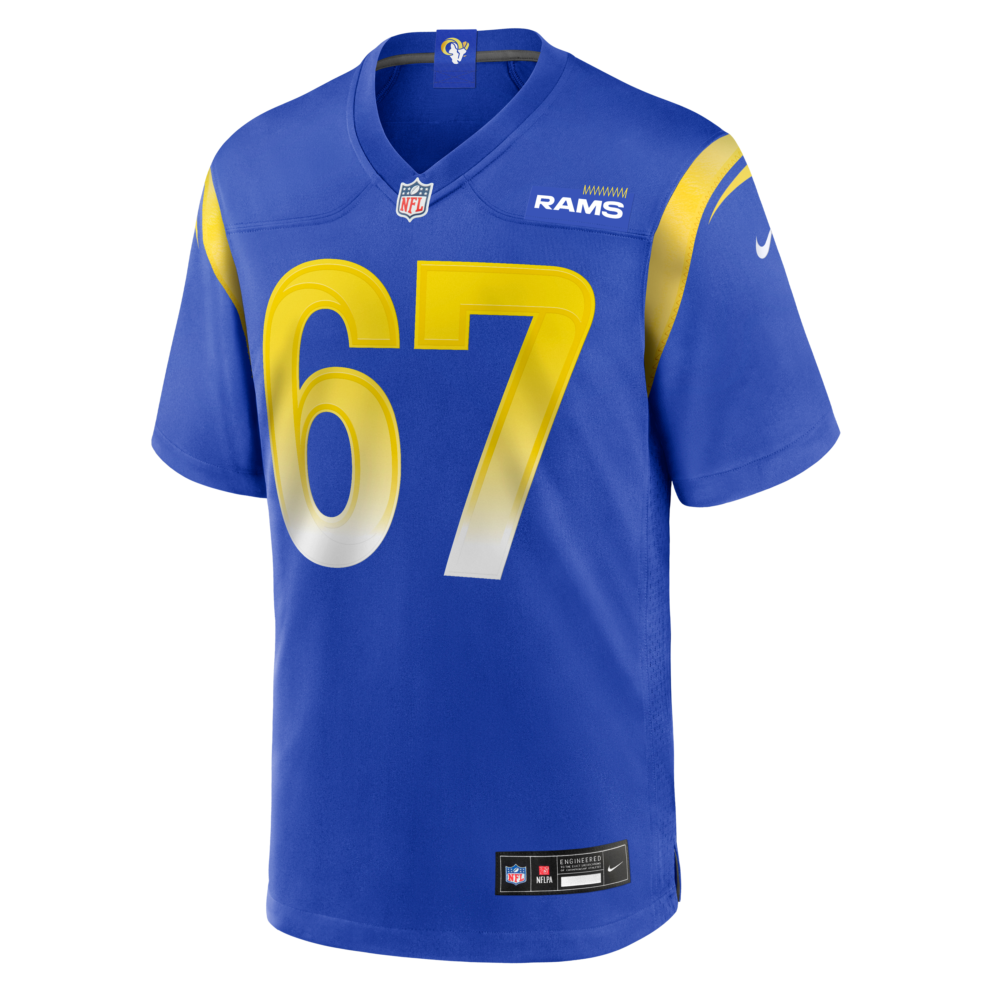 Justin Dedich Los Angeles Rams Game Jersey - Royal - Image 3