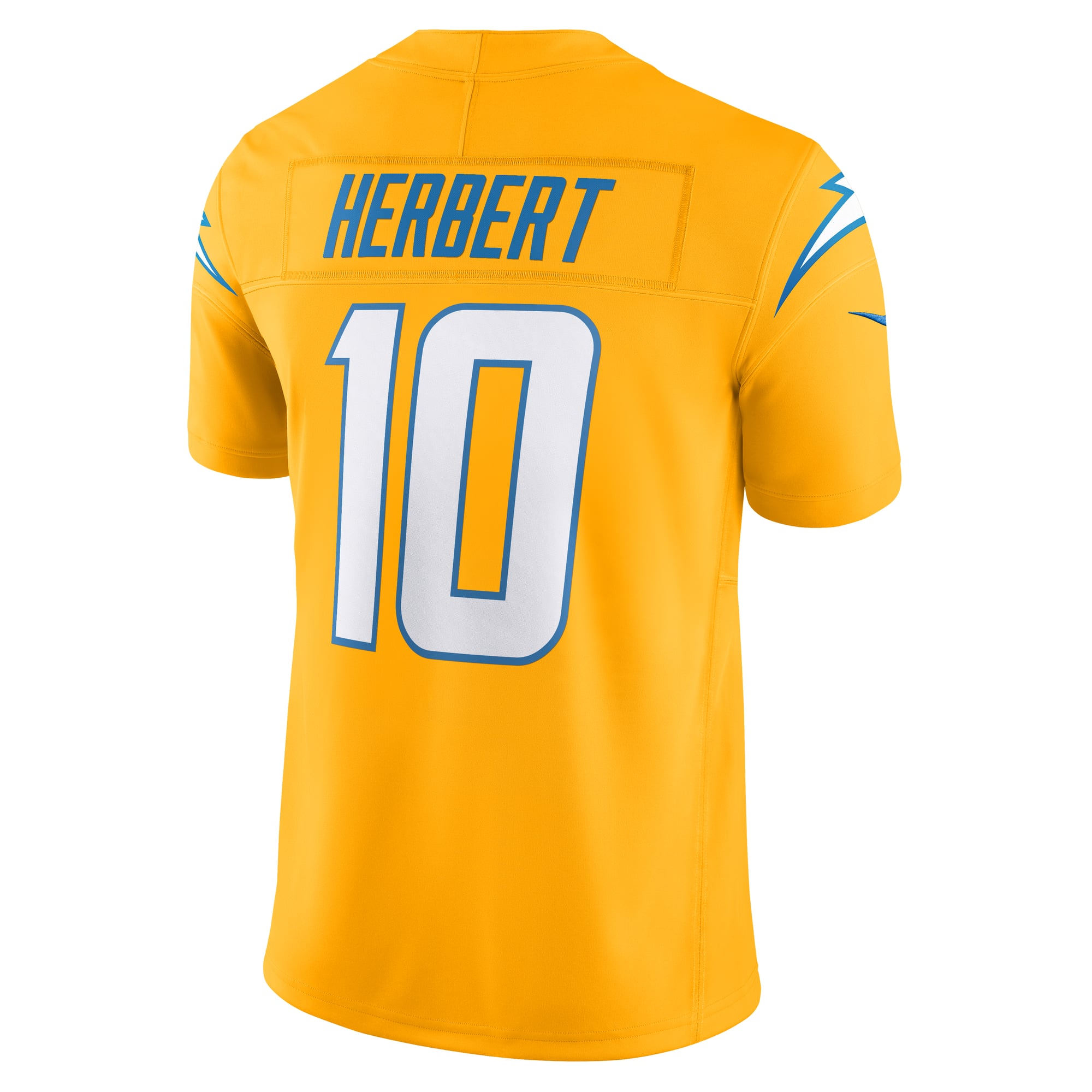 Justin Herbert Los Angeles Chargers Alternate Charger Power Vapor F.U.S.E. Limited Jersey - Gold - Image 4