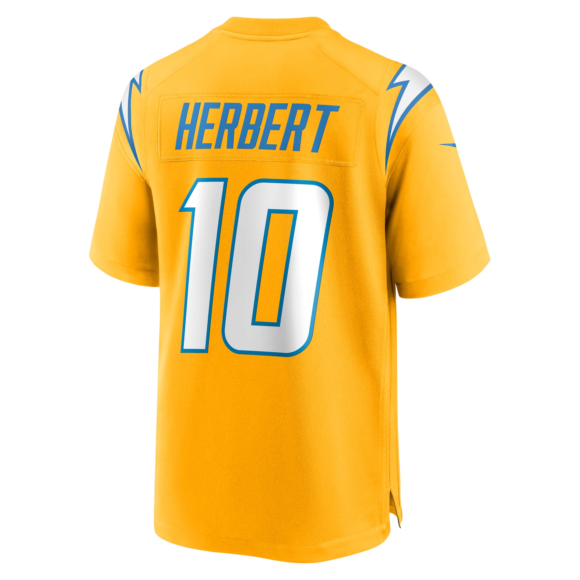 Justin Herbert Los Angeles Chargers Alternate Super Chargers Game Player Jersey - Gold - Image 4