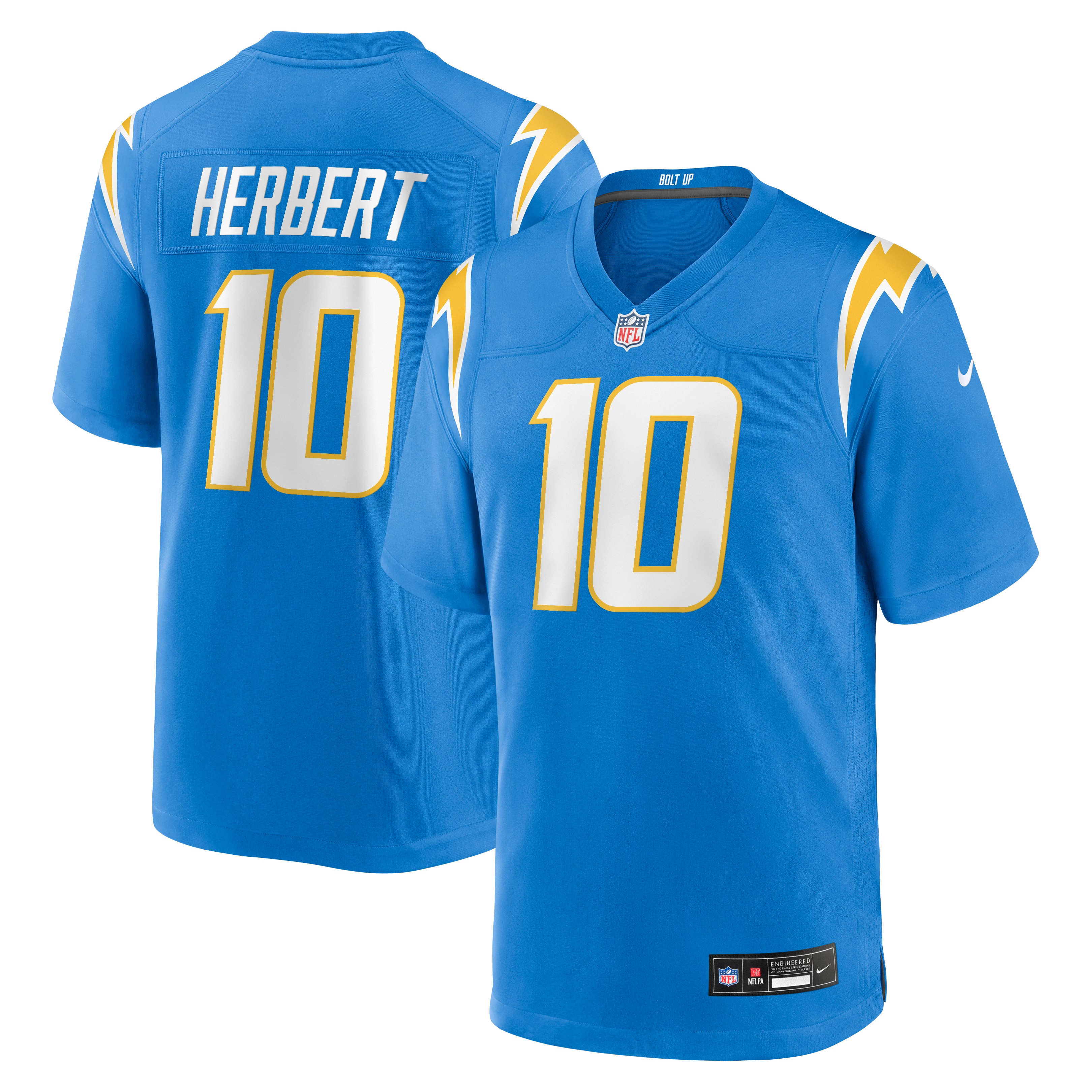 Justin Herbert Los Angeles Chargers Alternate Super Chargers Game Player Jersey - Powder Blue - Image 2