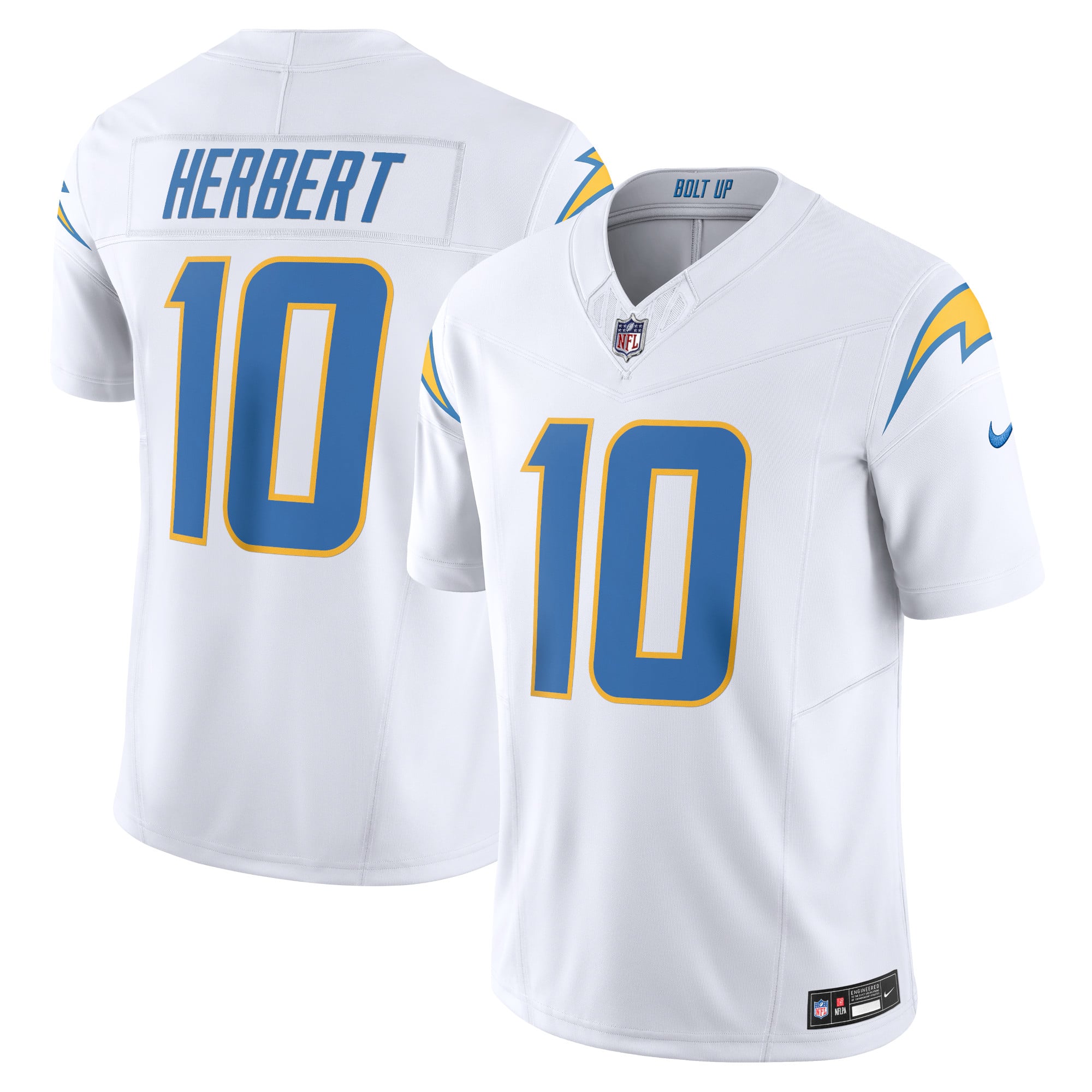 Justin Herbert Los Angeles Chargers Vapor F.U.S.E. Limited Jersey - White - Image 2