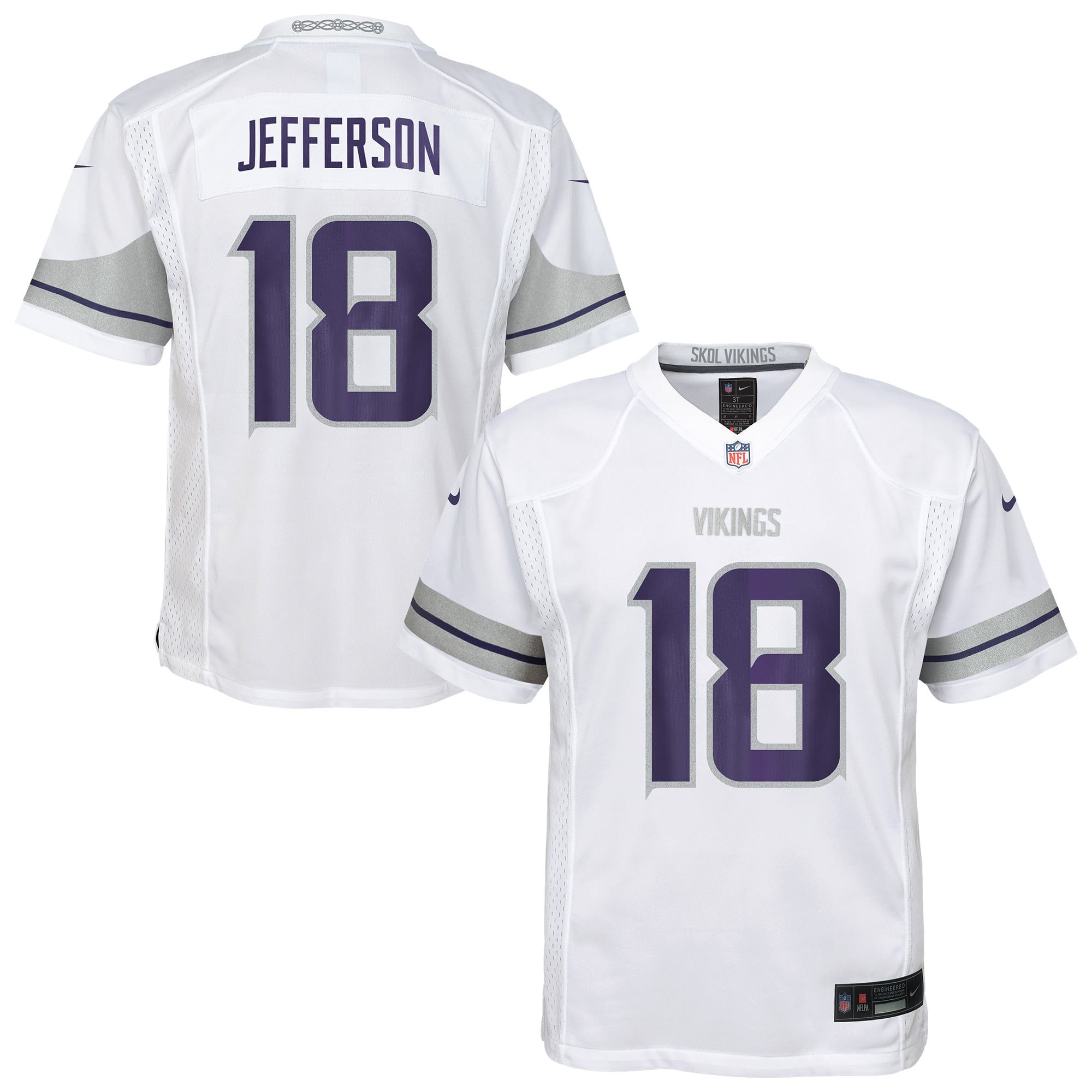Justin Jefferson Minnesota Vikings Preschool Alternate Player Game Jersey - White - Image 2