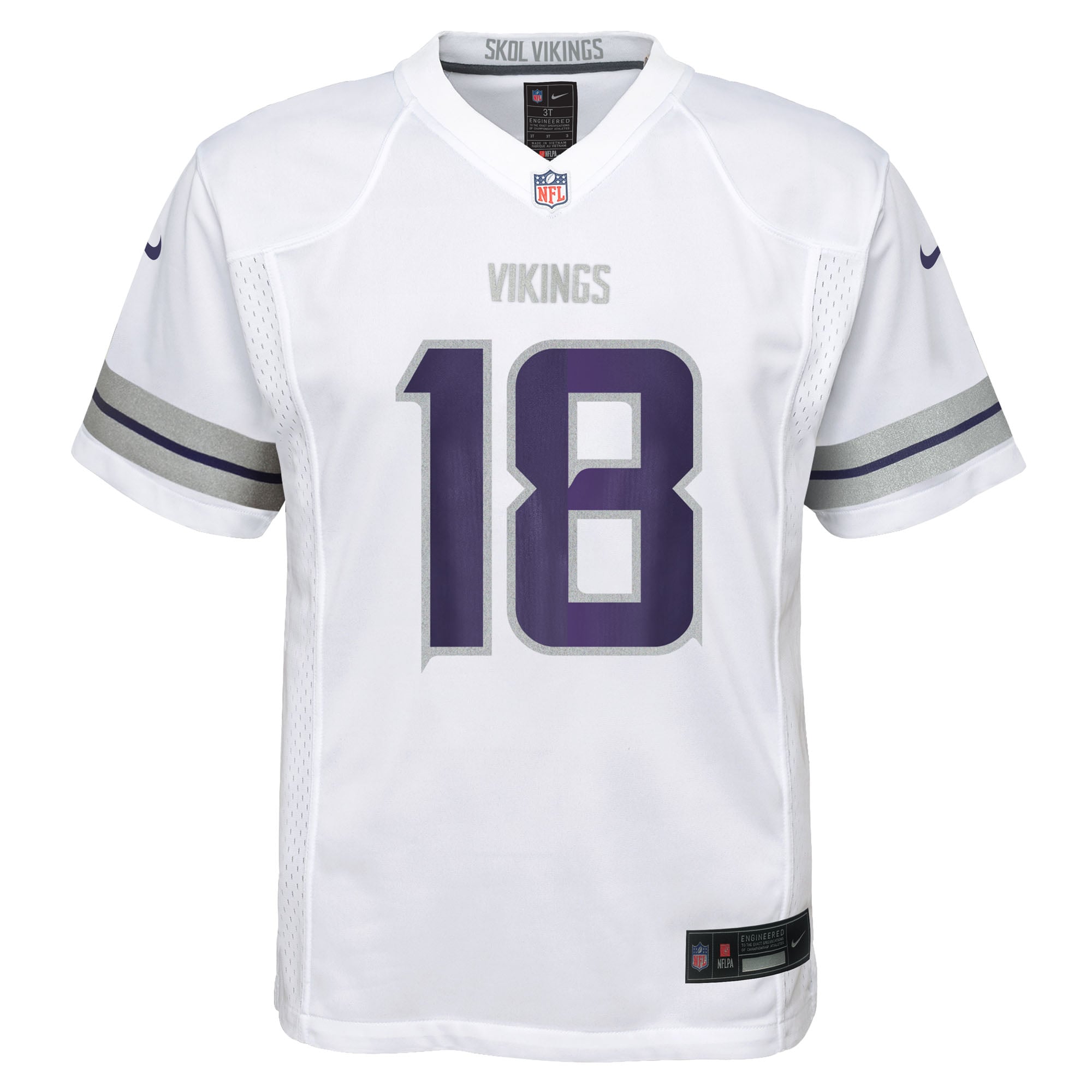 Justin Jefferson Minnesota Vikings Preschool Alternate Player Game Jersey - White - Image 3