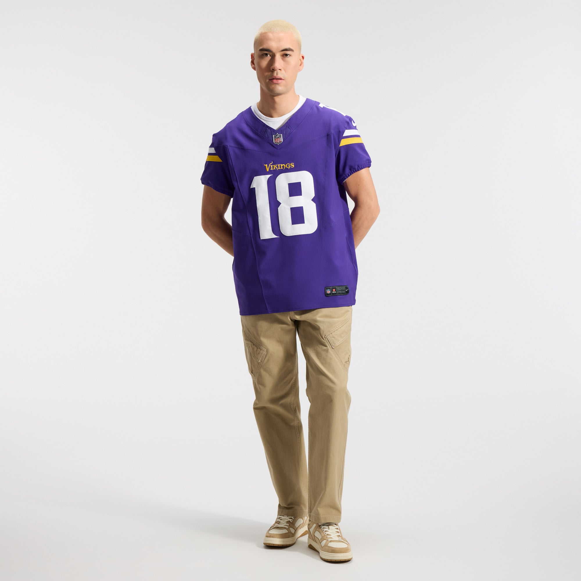 Justin Jefferson Minnesota Vikings Team Vapor F.U.S.E. Elite Jersey - Purple - Image 5