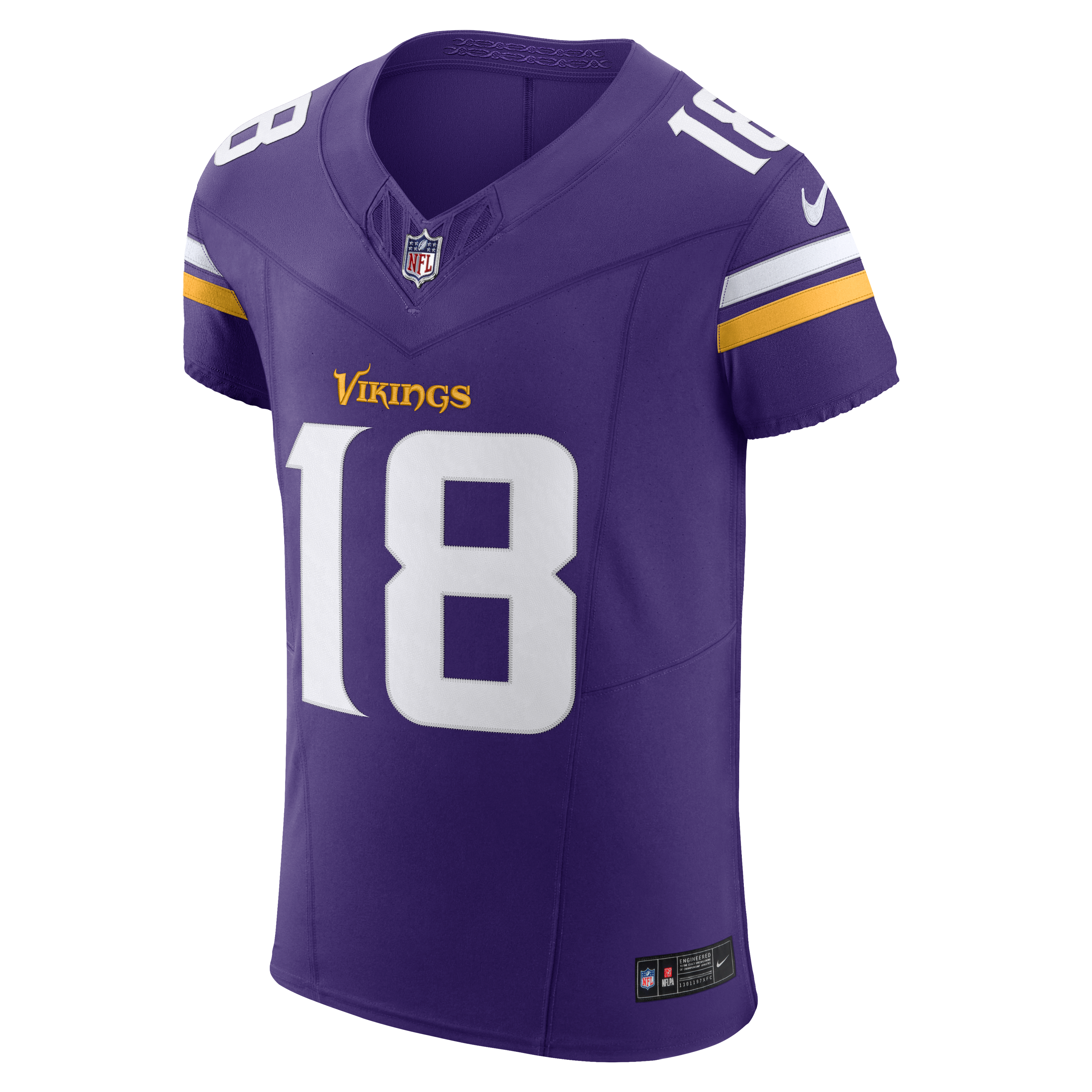 Justin Jefferson Minnesota Vikings Team Vapor F.U.S.E. Elite Jersey - Purple - Image 7