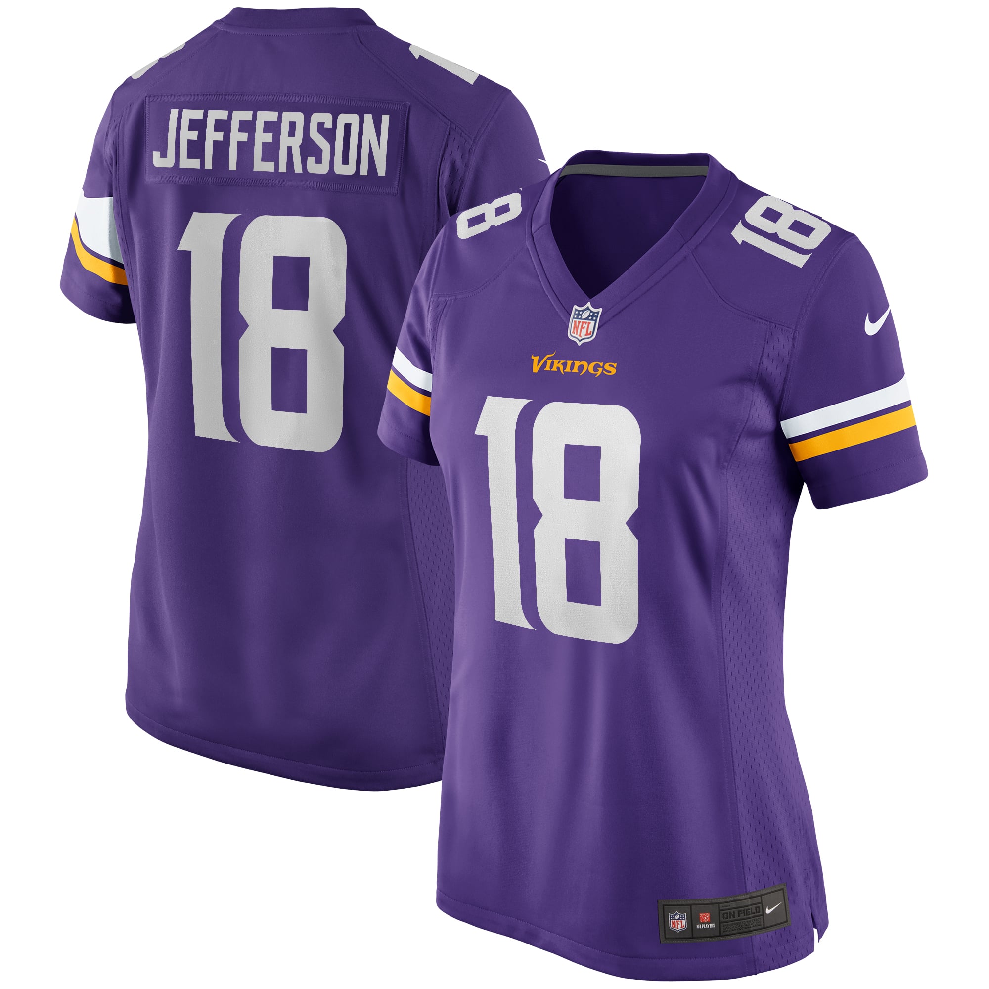 Justin Jefferson Minnesota Vikings Women's Game Jersey - Purple - Image 2