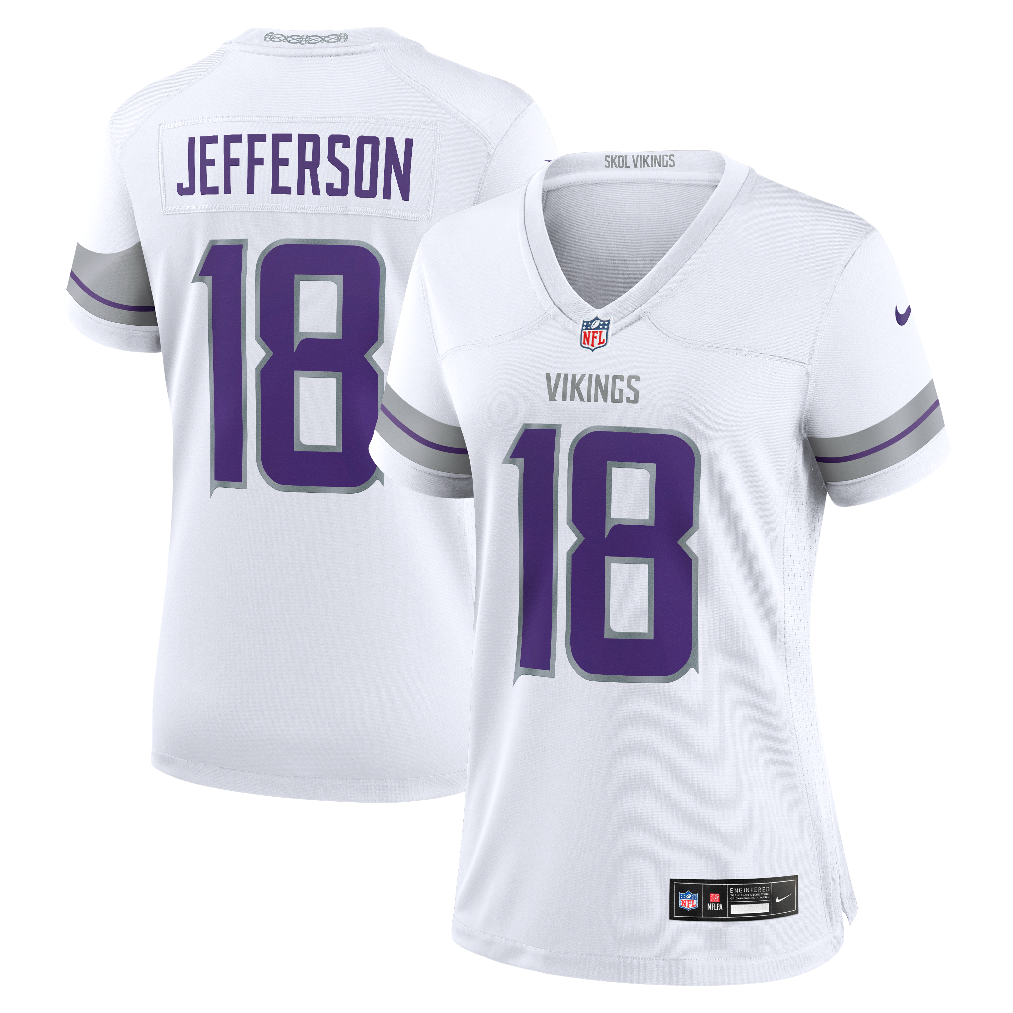 Justin Jefferson Minnesota Vikings Women's Player Jersey - White - Image 2