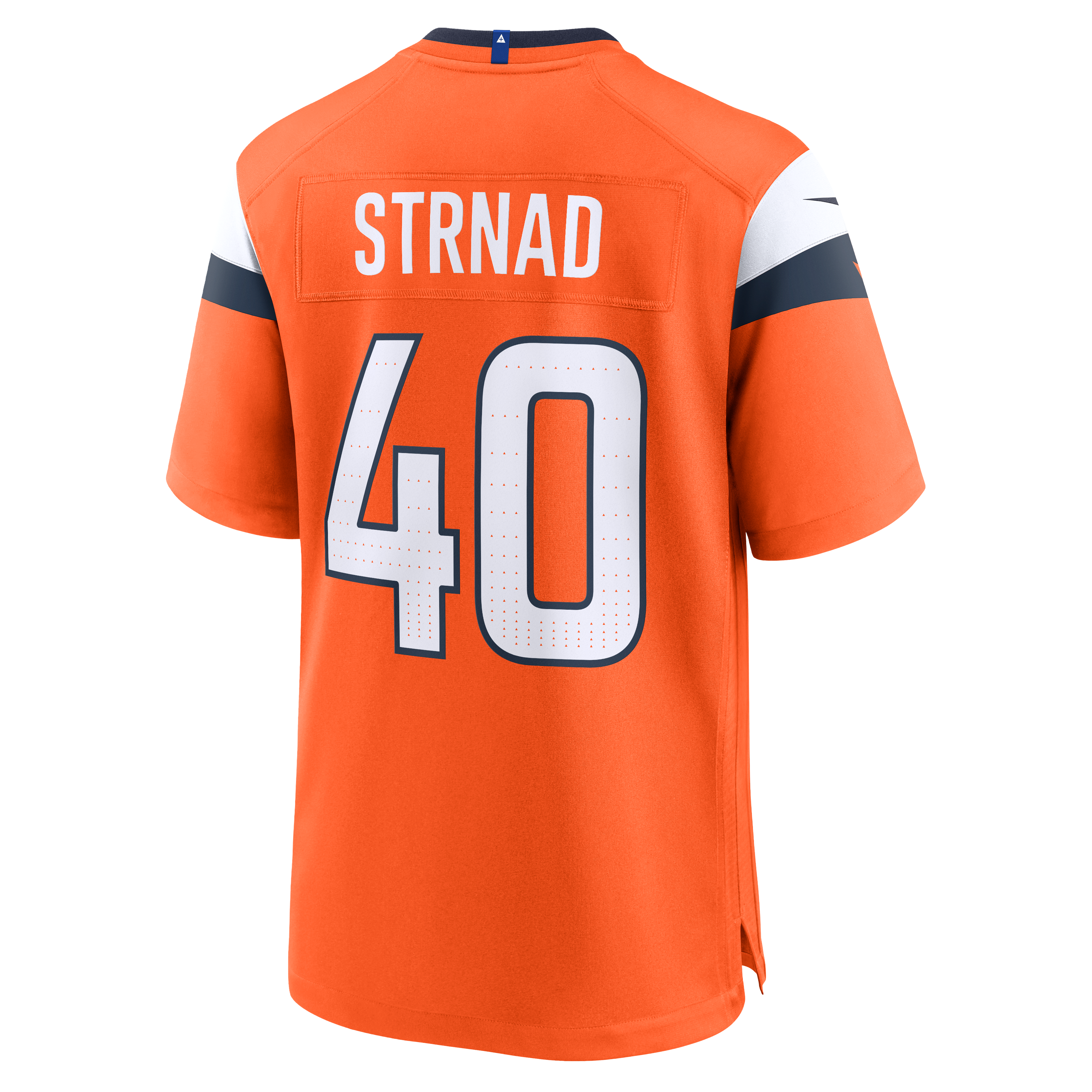 Justin Strnad Denver Broncos Team Game Jersey - Orange - Image 4