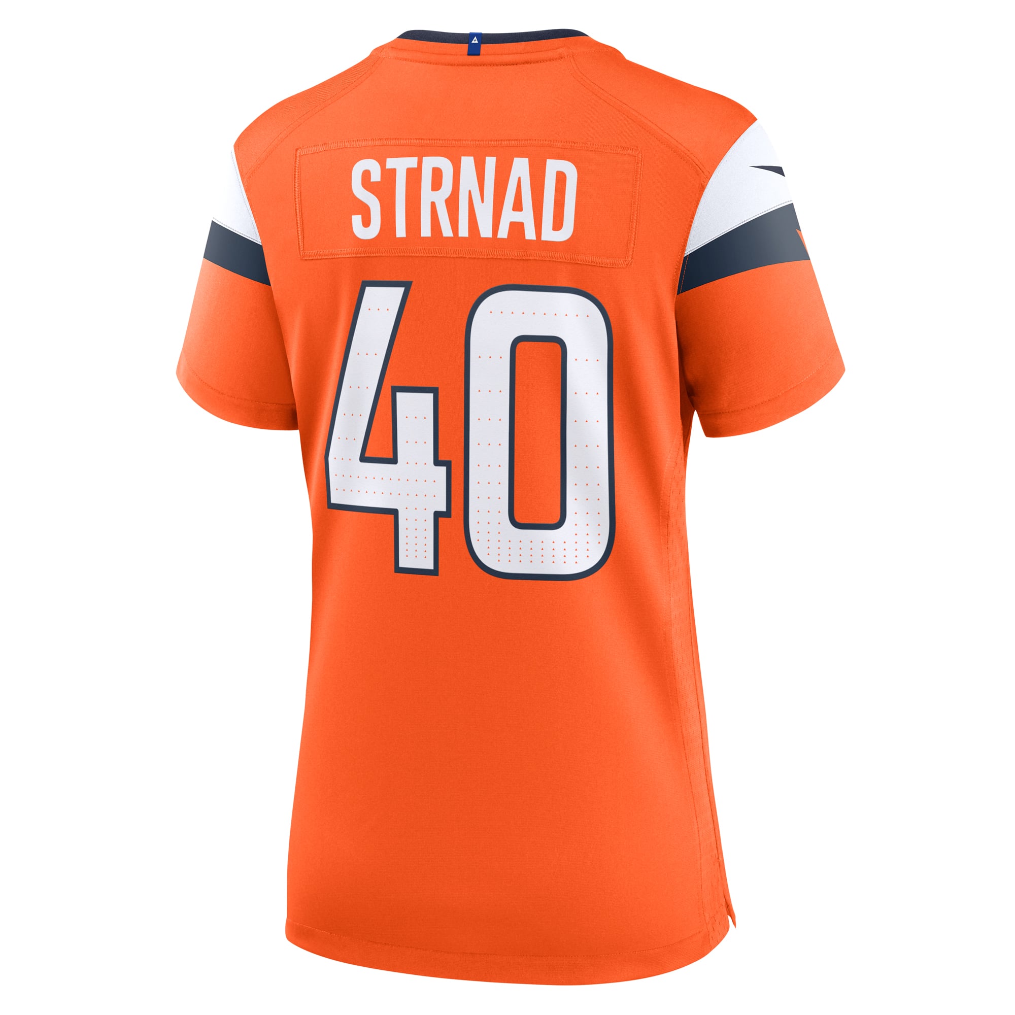Justin Strnad Denver Broncos Women's Team Game Jersey - Orange - Image 4