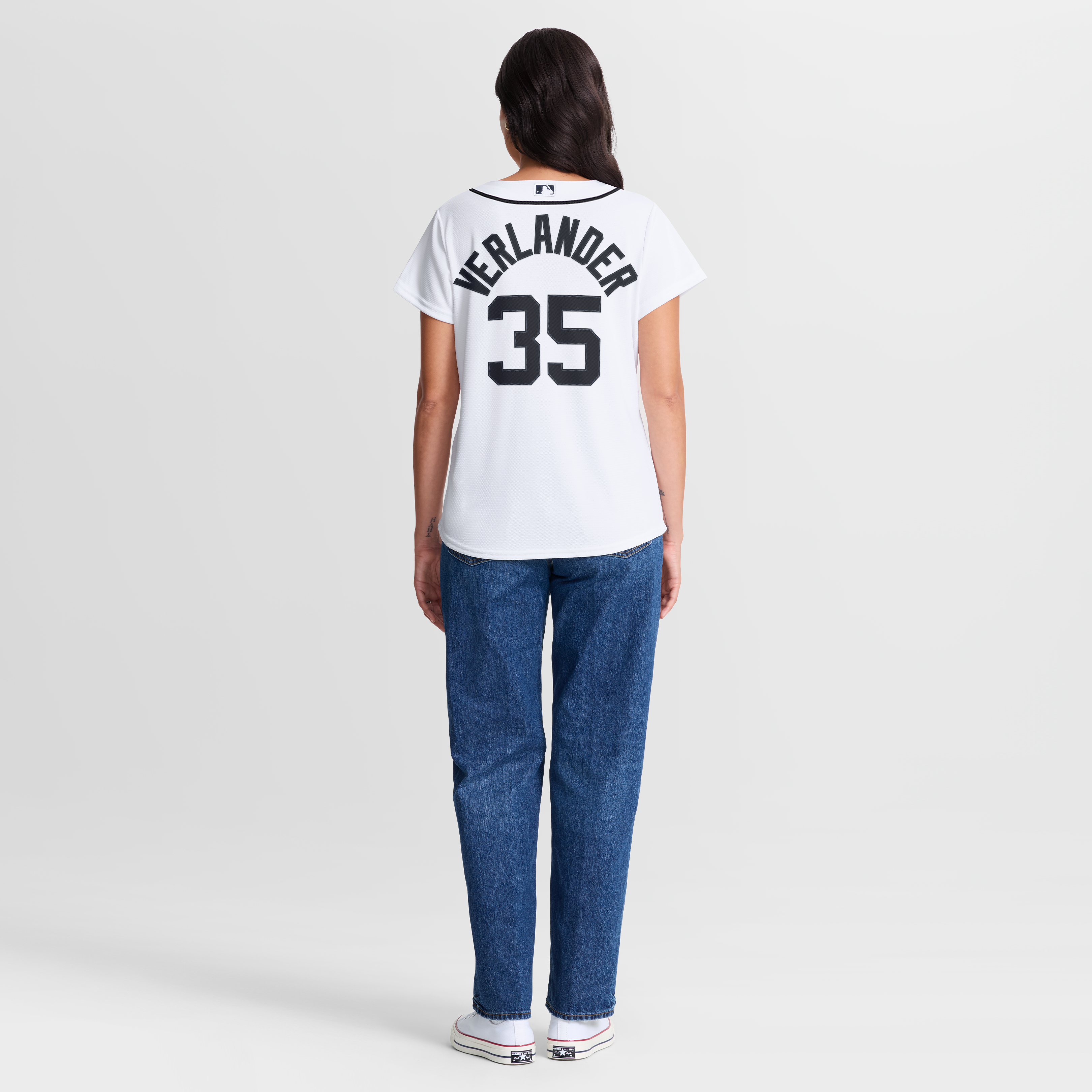 Justin Verlander Detroit Tigers Women's Home Jersey - White - Image 6