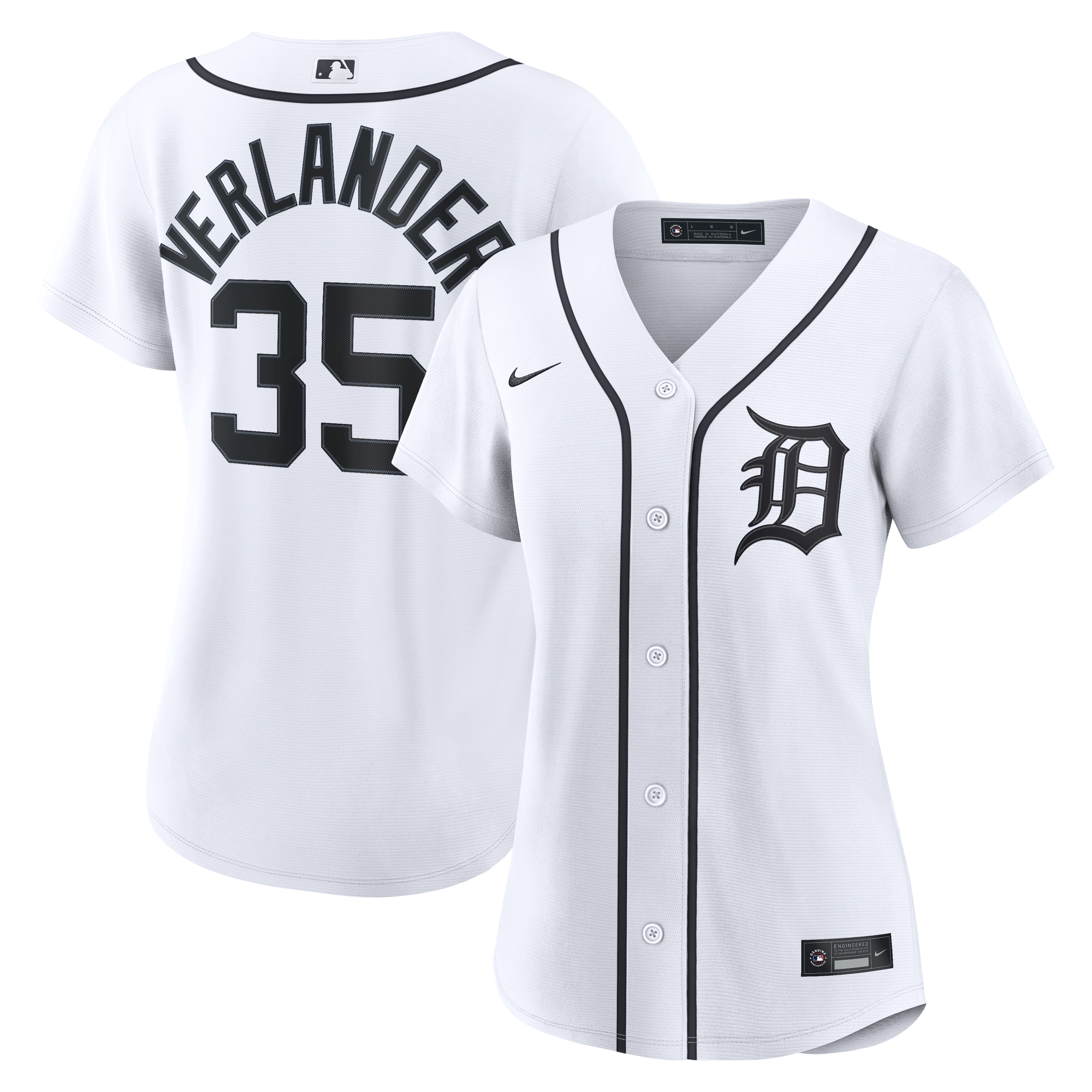 Justin Verlander Detroit Tigers Women's Home Jersey - White