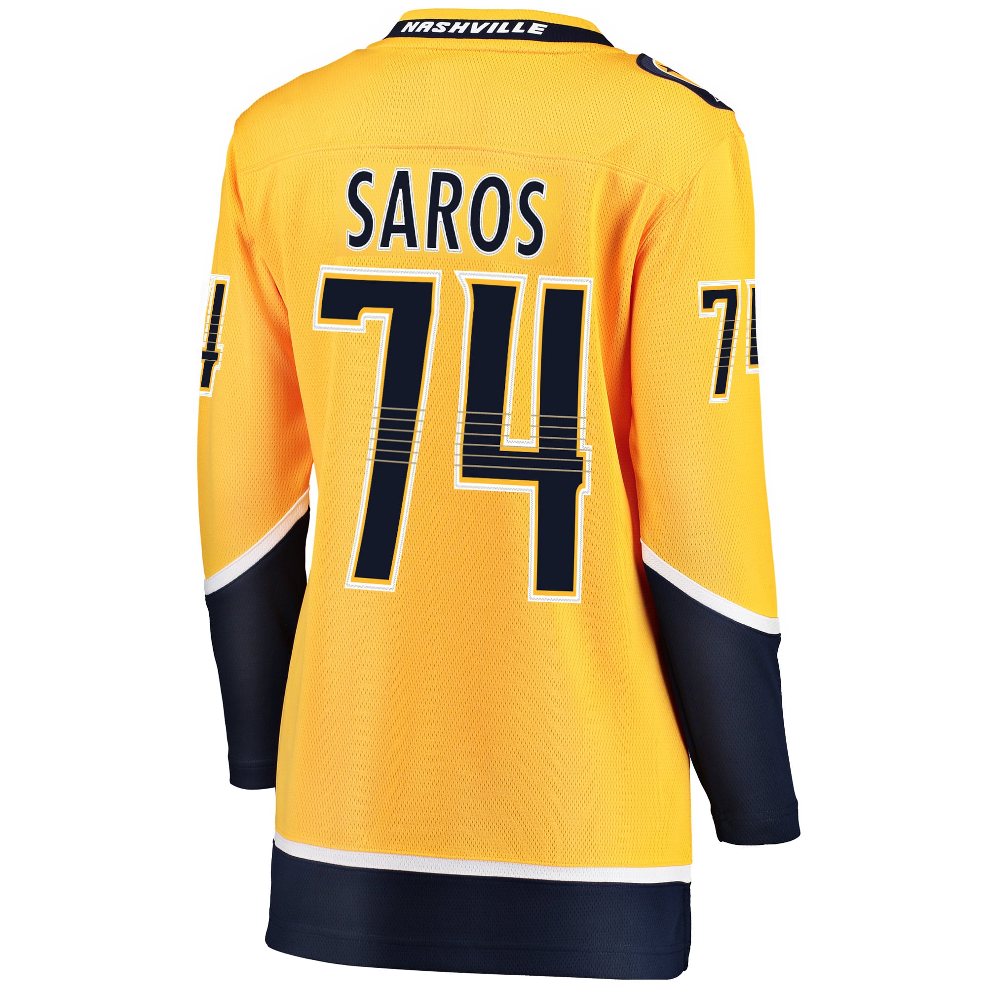 Juuse Saros Nashville Predators Women's Breakaway Player Jersey - Gold - Image 4