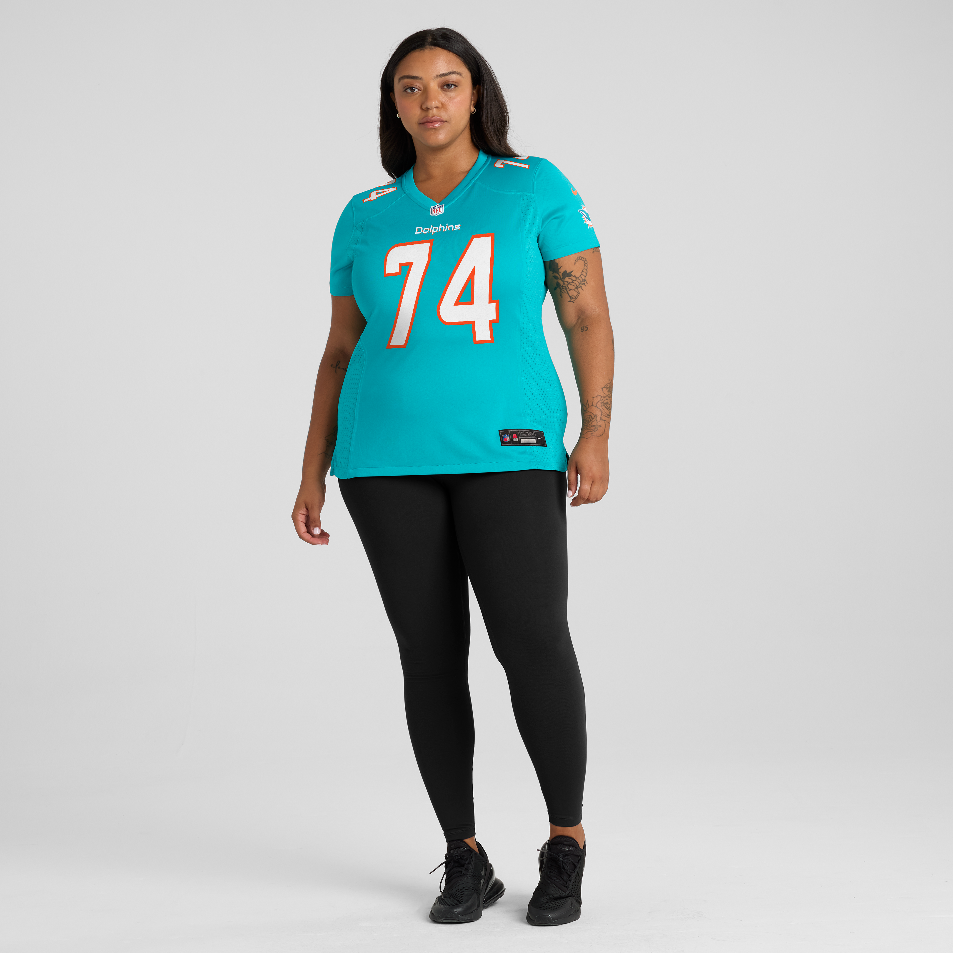 Kadyn Proctor Miami Dolphins Women's Team Game Jersey - Aqua - Image 5