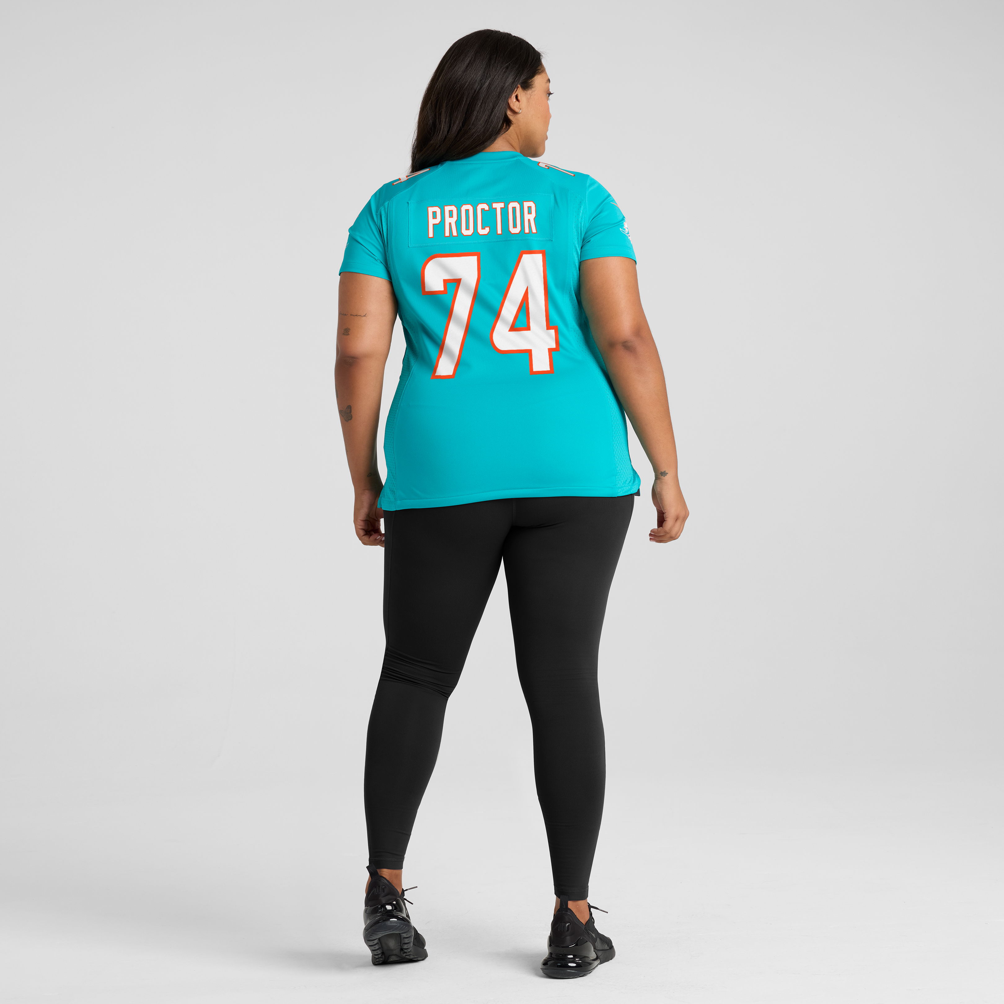 Kadyn Proctor Miami Dolphins Women's Team Game Jersey - Aqua - Image 6