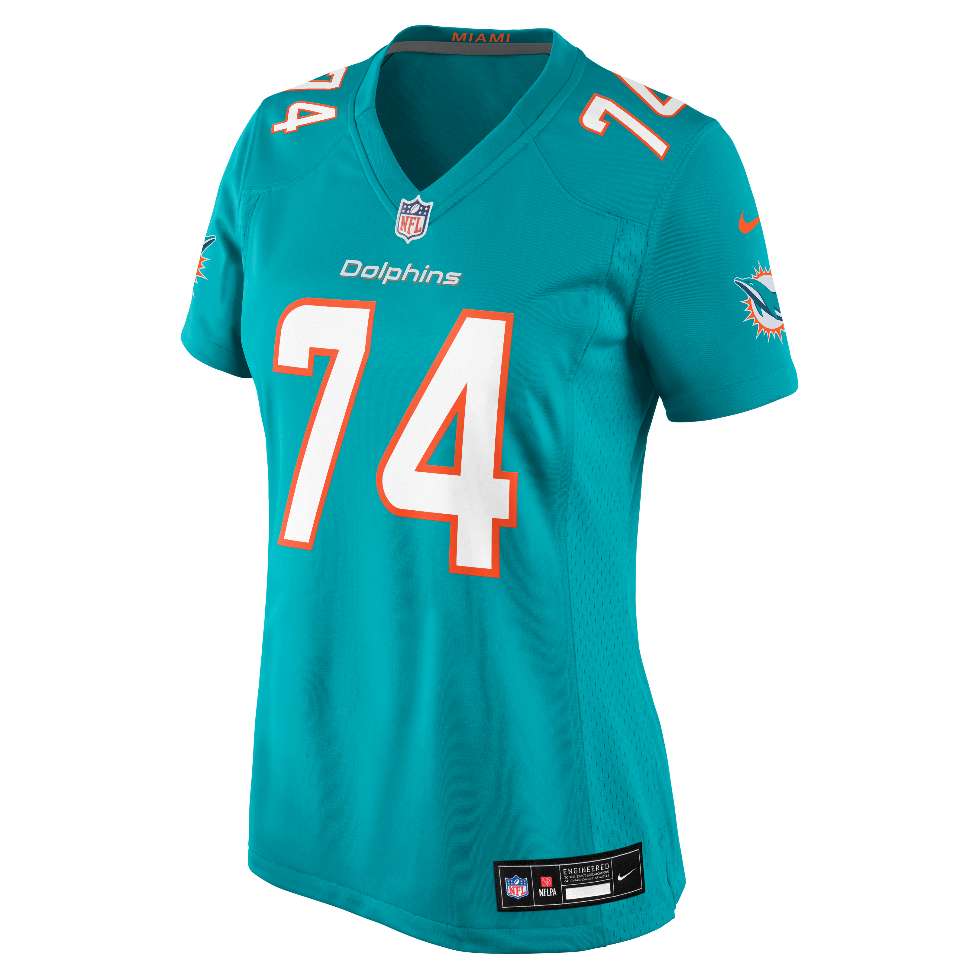 Kadyn Proctor Miami Dolphins Women's Team Game Jersey - Aqua - Image 7