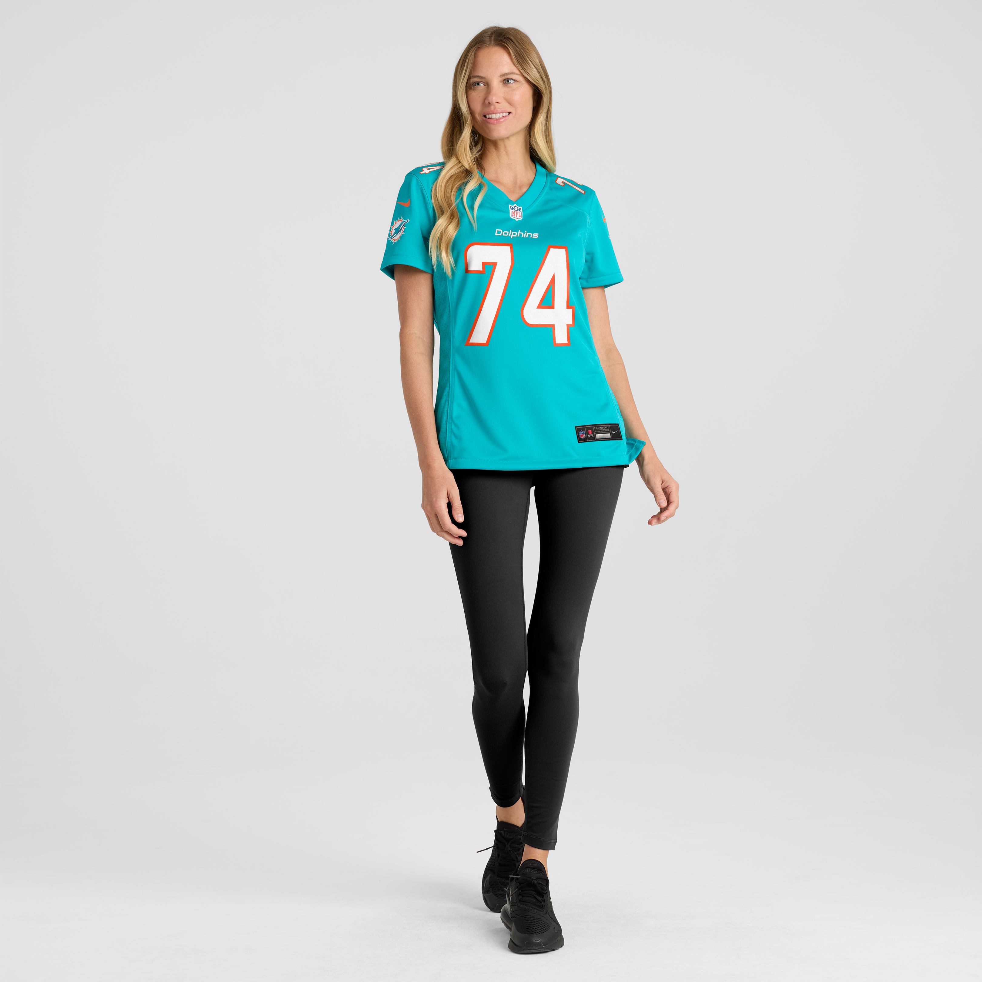 Kadyn Proctor Miami Dolphins Women's Team Game Jersey - Aqua - Image 3