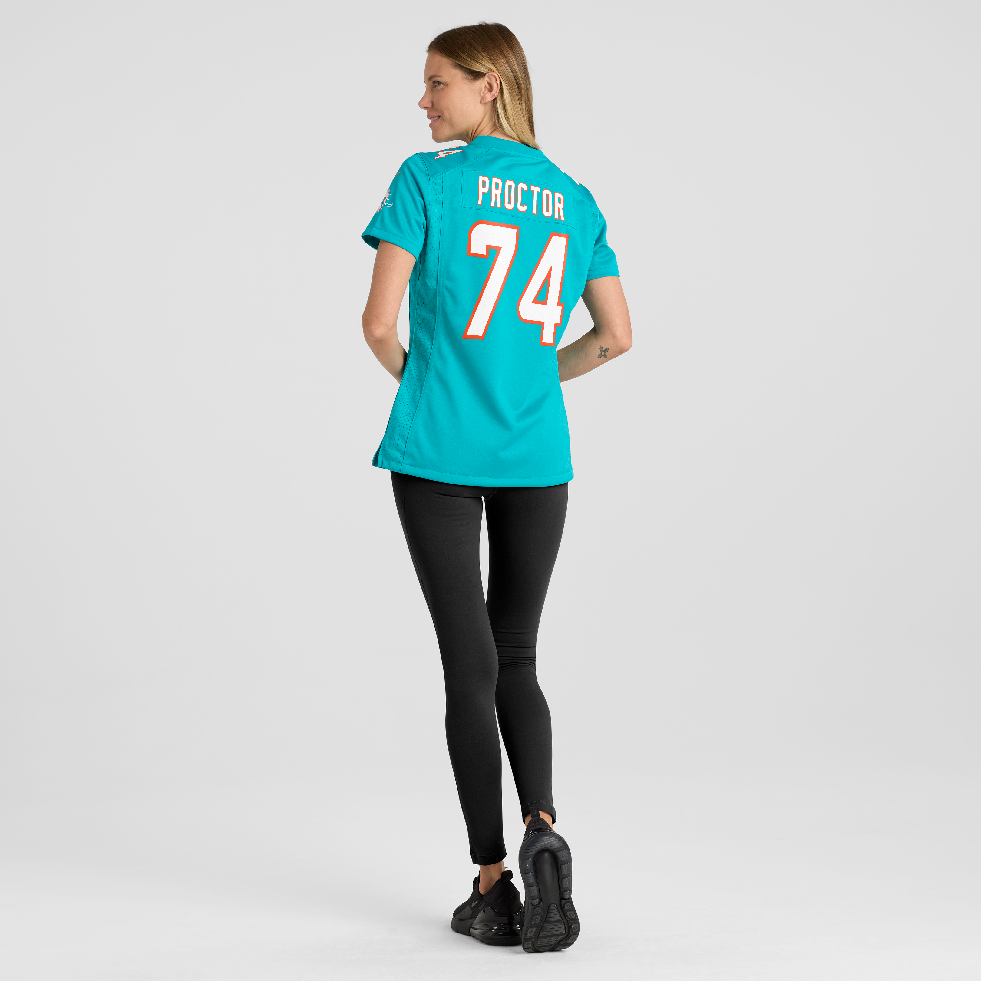 Kadyn Proctor Miami Dolphins Women's Team Game Jersey - Aqua - Image 4
