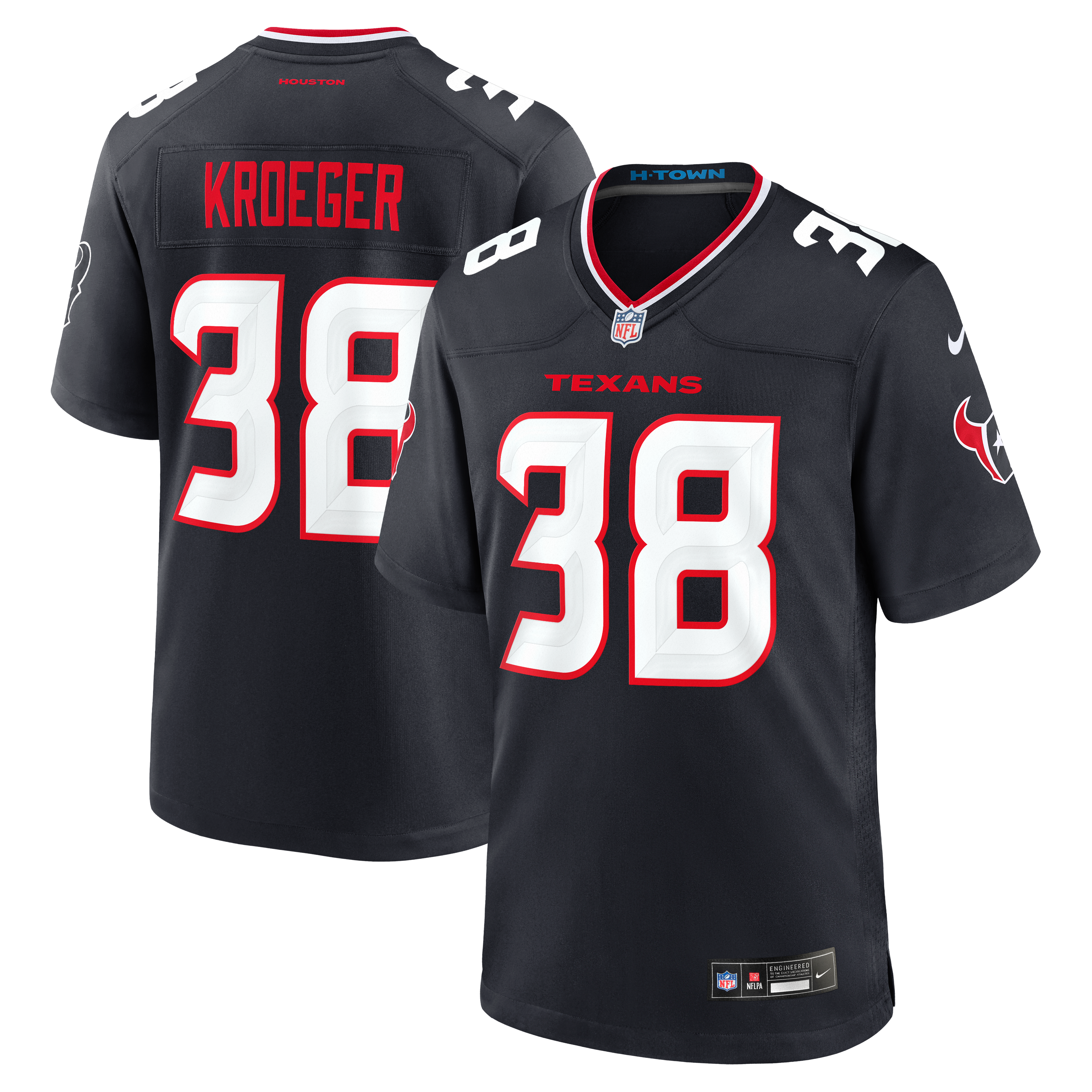 Kai Kroeger Houston Texans Team Game Jersey - Navy