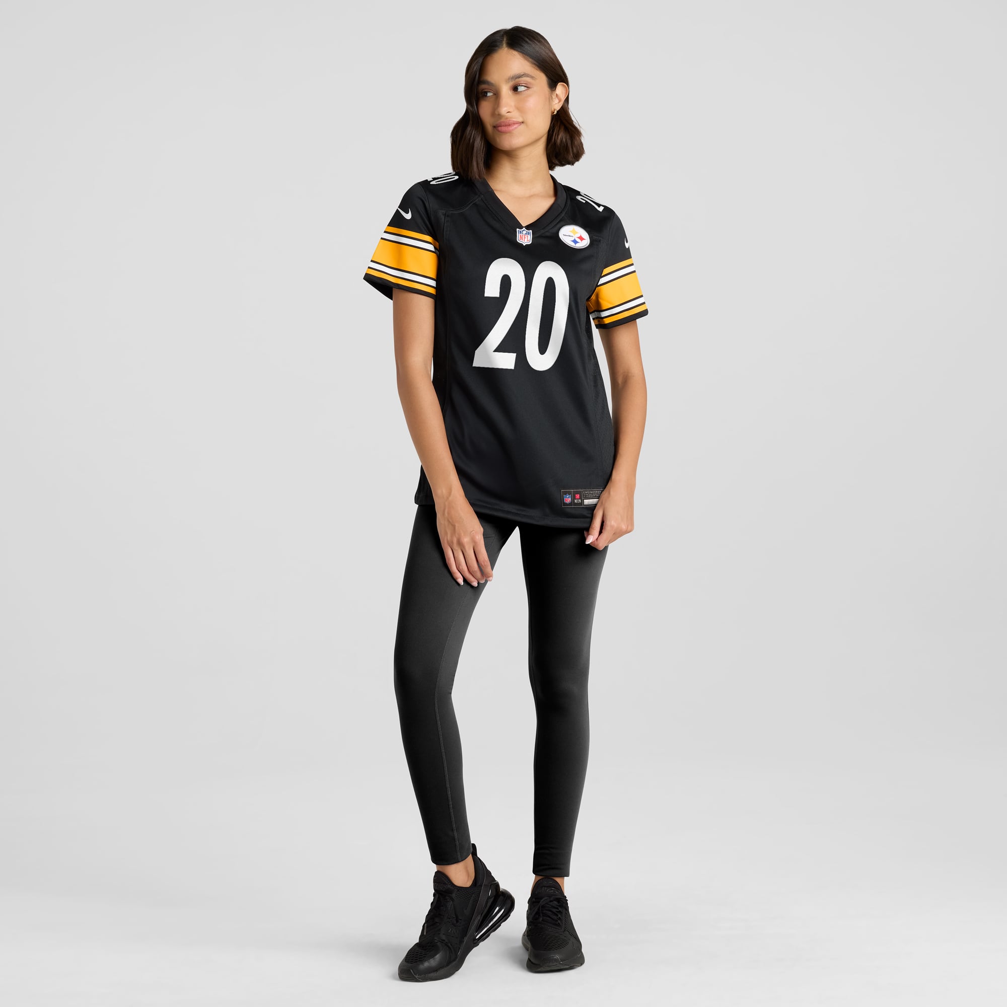 Kaleb Johnson Pittsburgh Steelers Women's Team Game Jersey - Black - Image 5