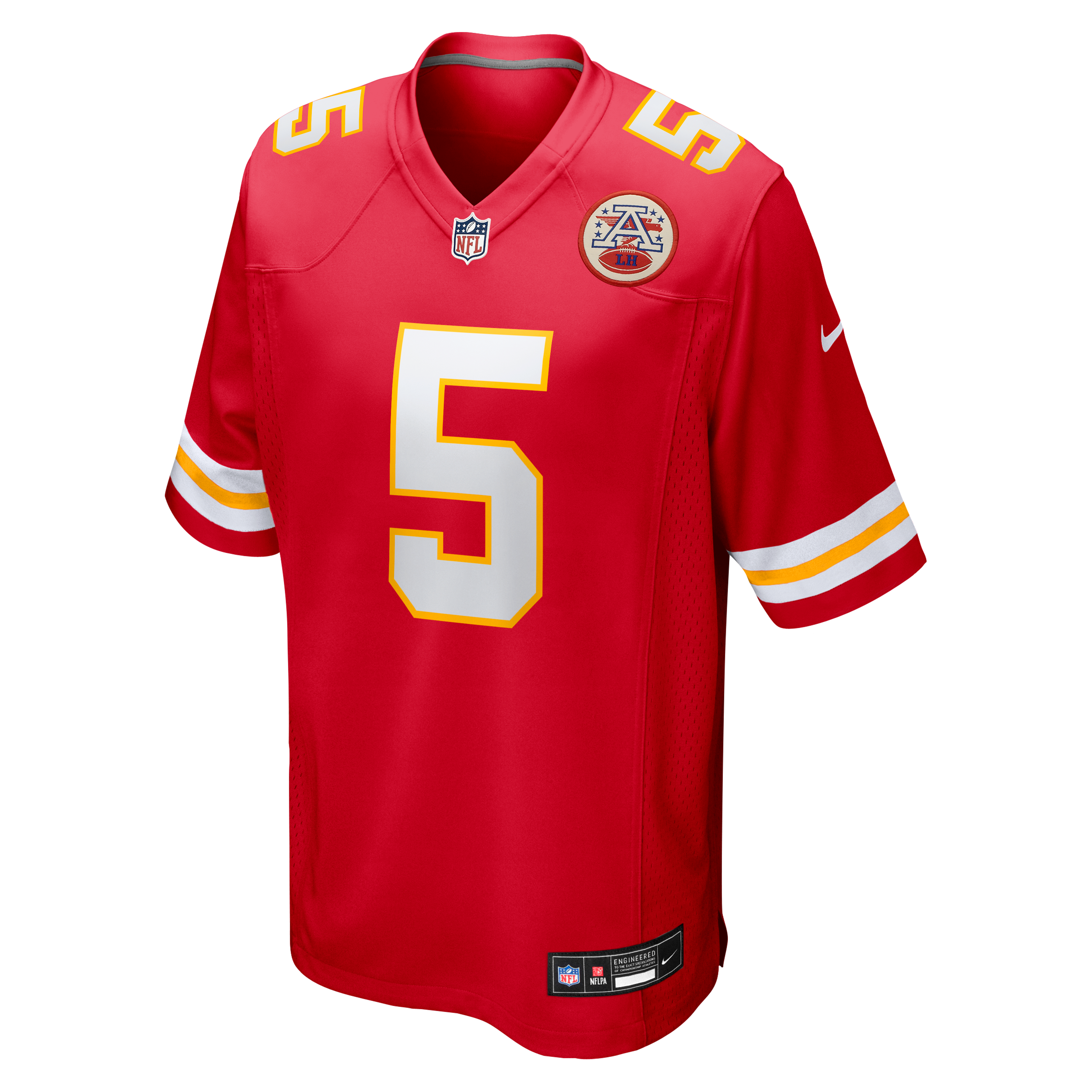 Kansas City Chiefs 2026 Draft First Round Pick No. 6 Team Game Jersey - Red - Image 5