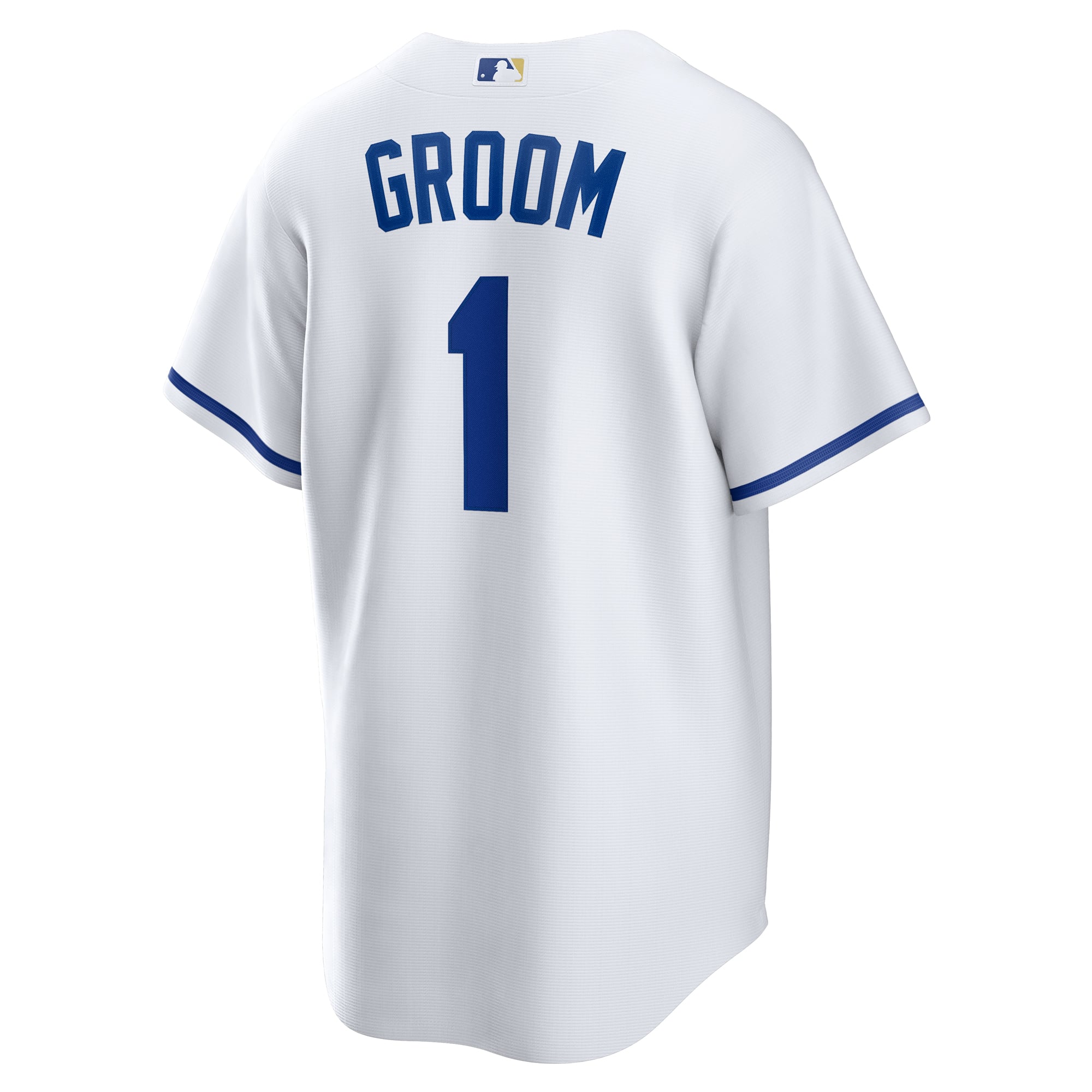 Kansas City Royals #1 Groom Home Jersey - White - Image 4