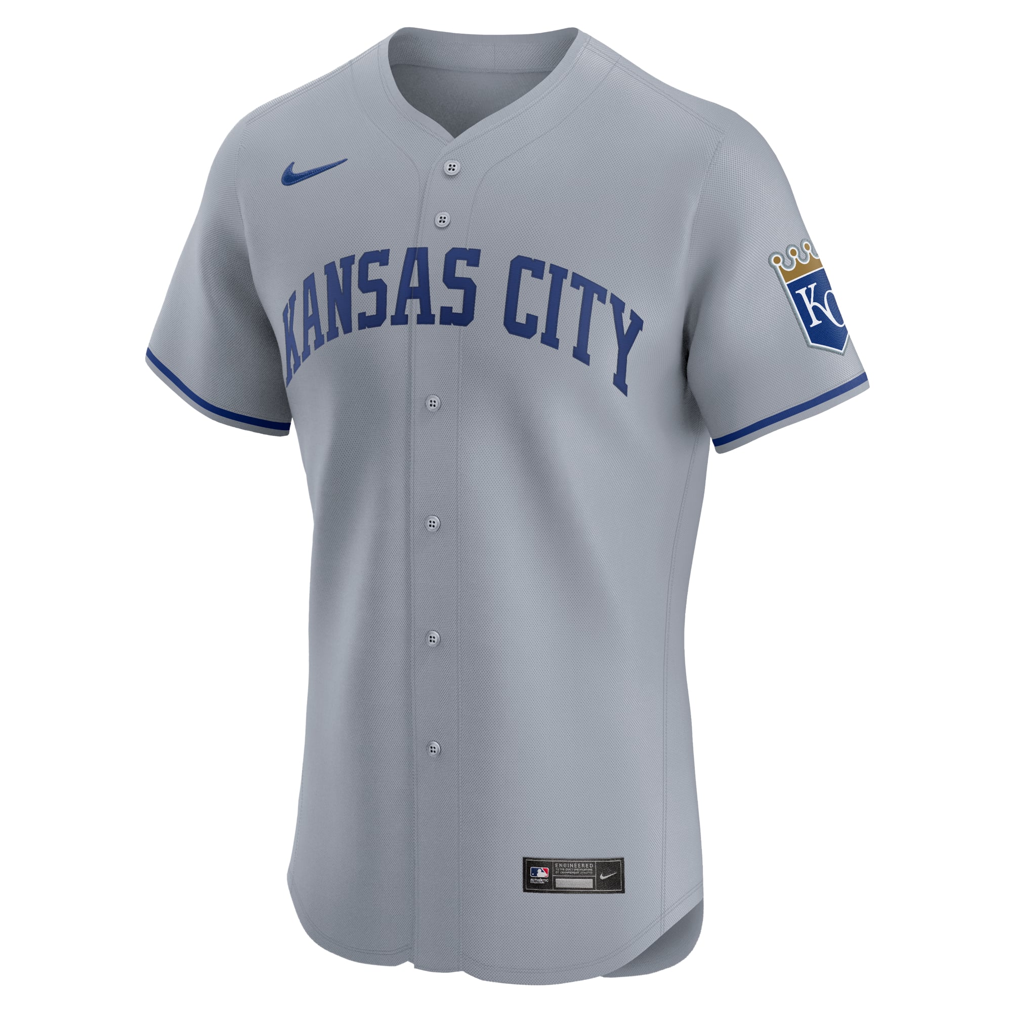Kansas City Royals Home Elite Jersey - Gray - Image 3