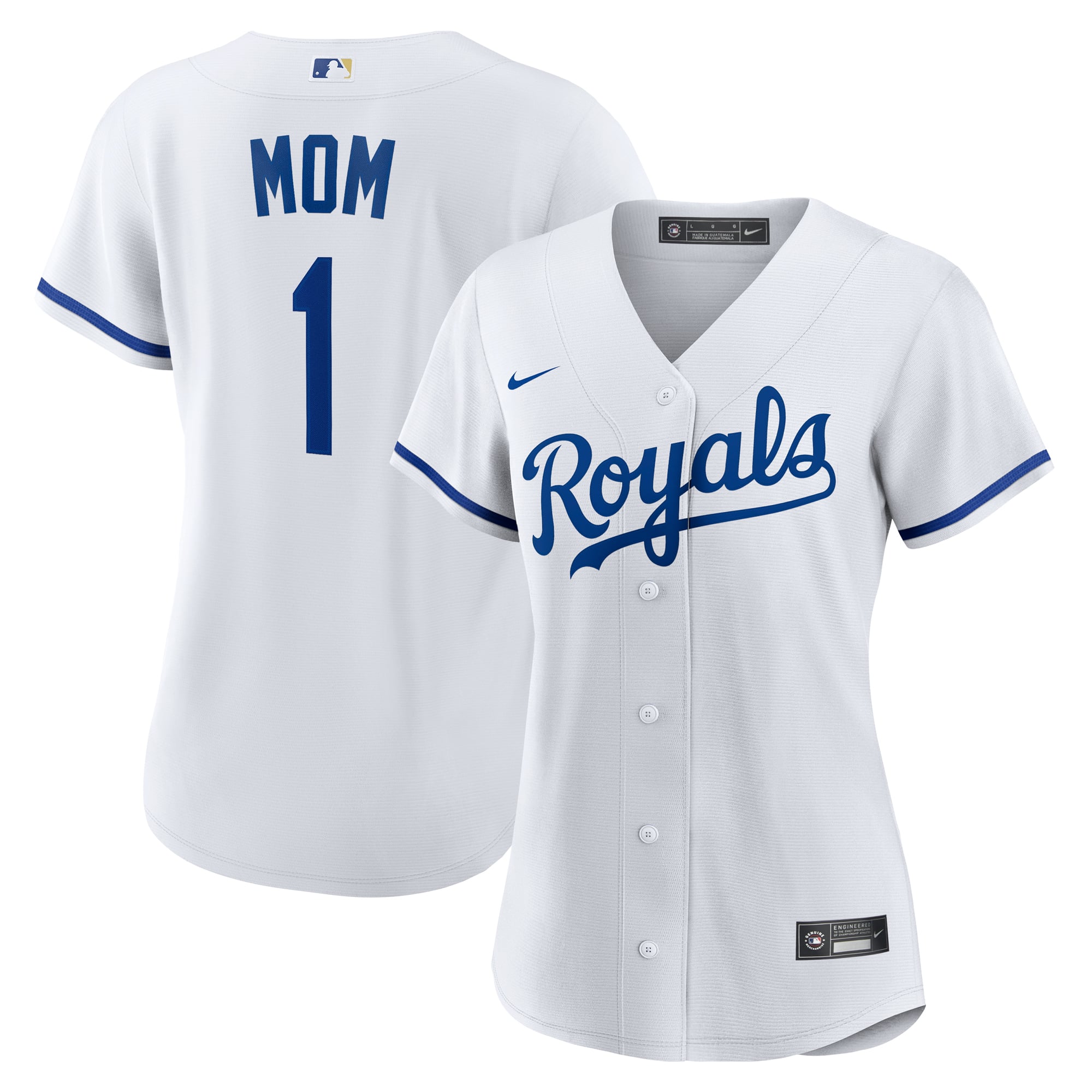 Kansas City Royals Women's #1 Mom Home Jersey - White - Image 2