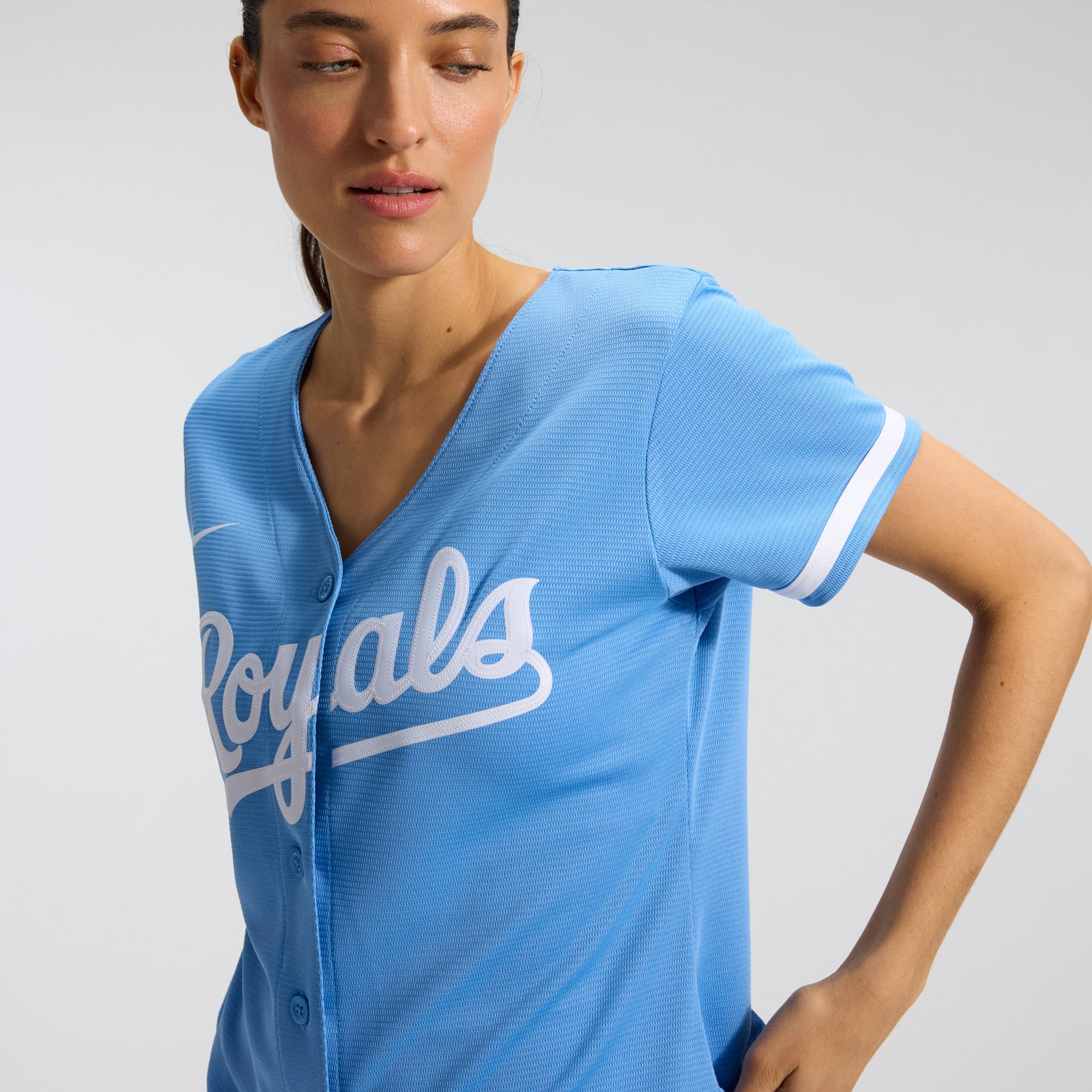 Kansas City Royals Women's Alternate Team Logo Jersey - Light Blue - Image 10