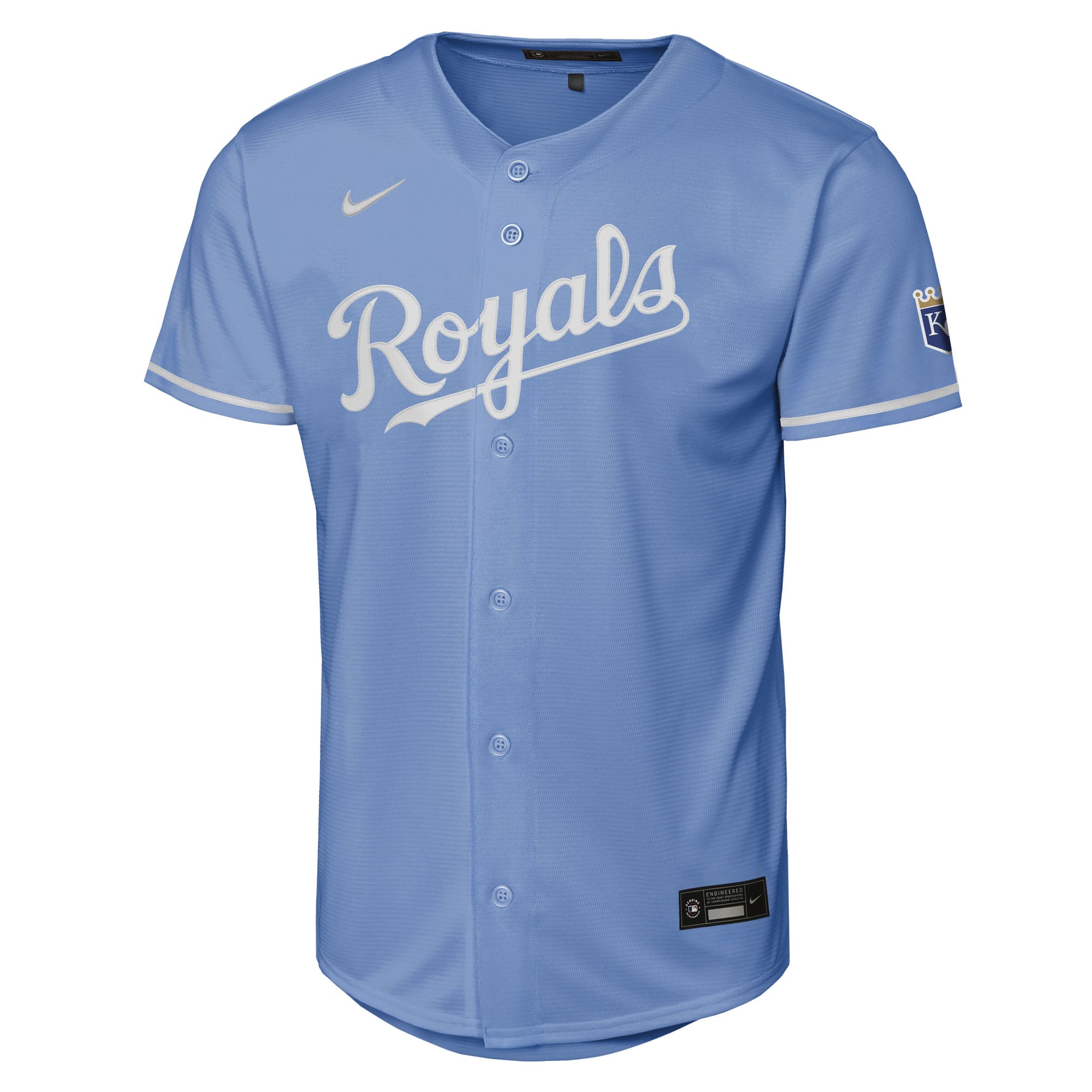 Kansas City Royals Youth Home Stadium Jersey - Light Blue - Image 3