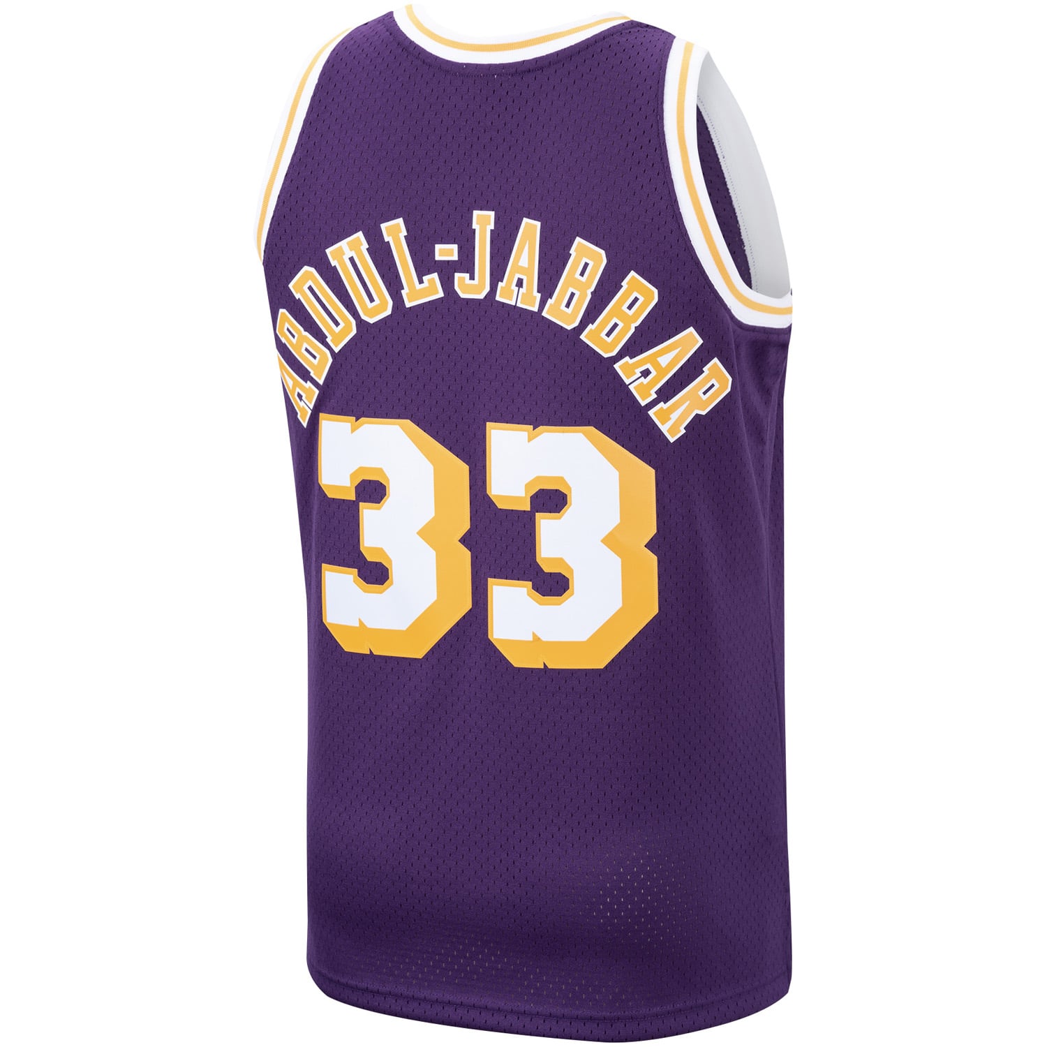 Kareem Abdul-Jabbar Los Angeles Lakers Hardwood Classics Swingman Jersey - Purple - Image 4
