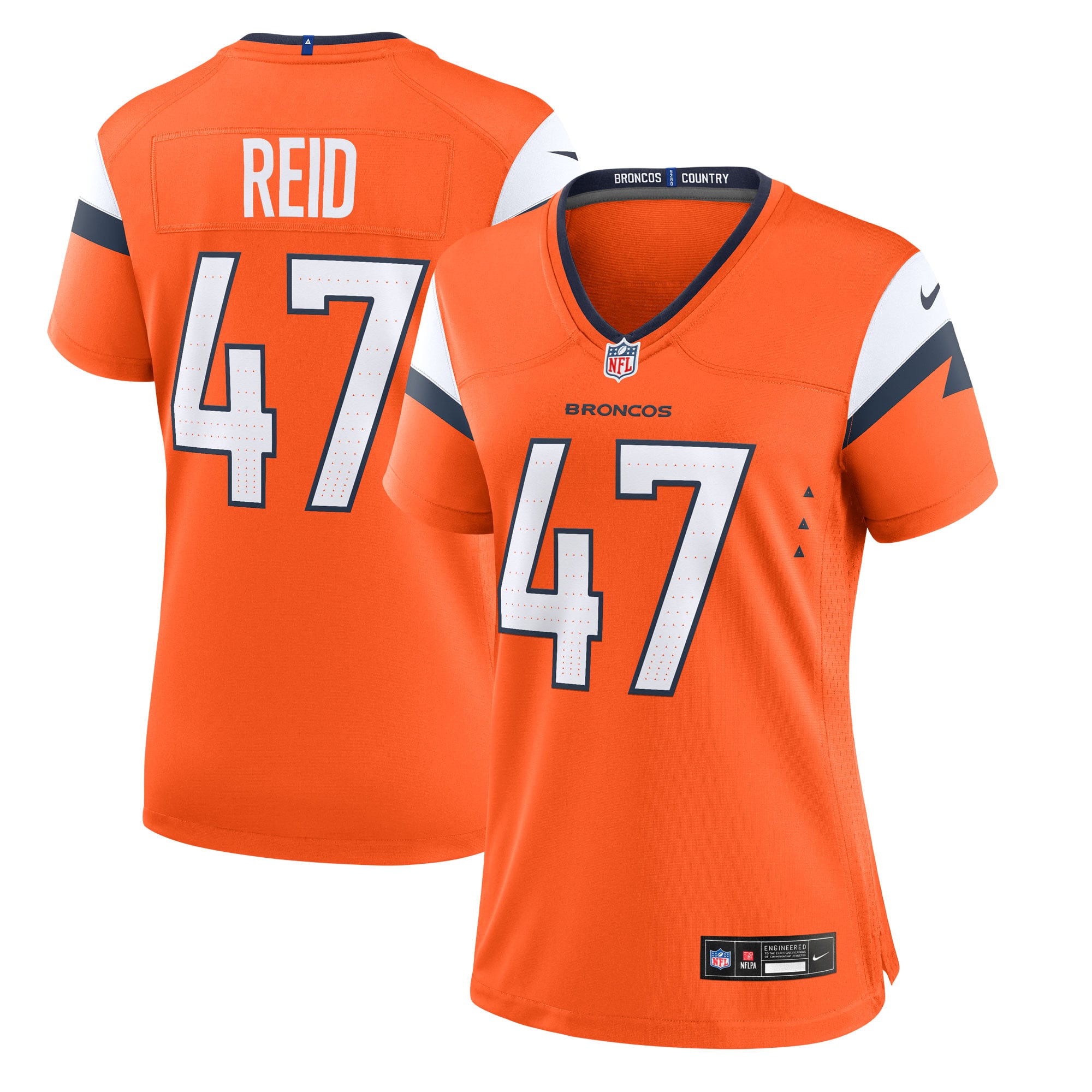 Karene Reid Denver Broncos Women's Team Game Jersey - Orange - Image 2