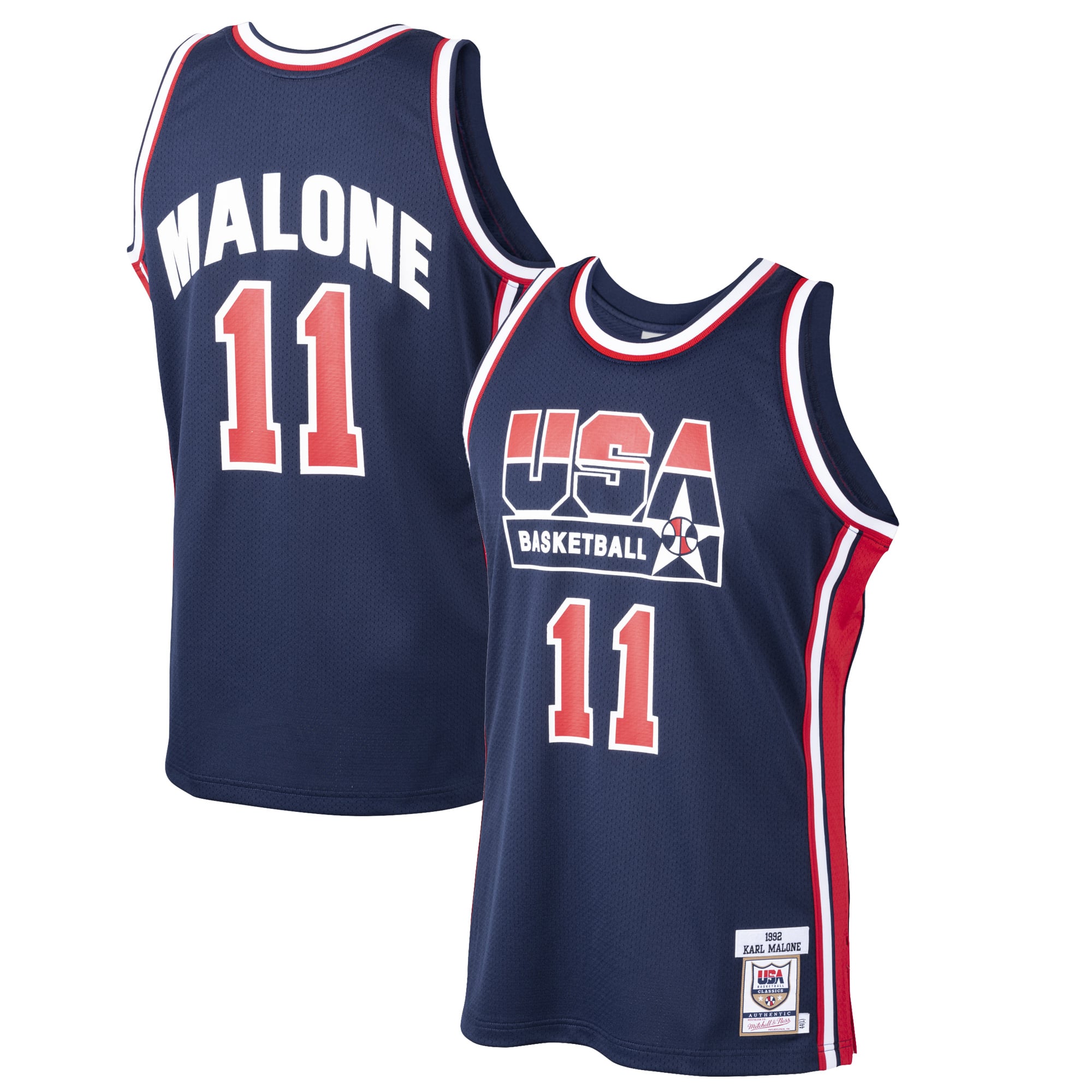 Karl Malone USA Basketball 1992 Dream Team Jersey - Navy - Image 2