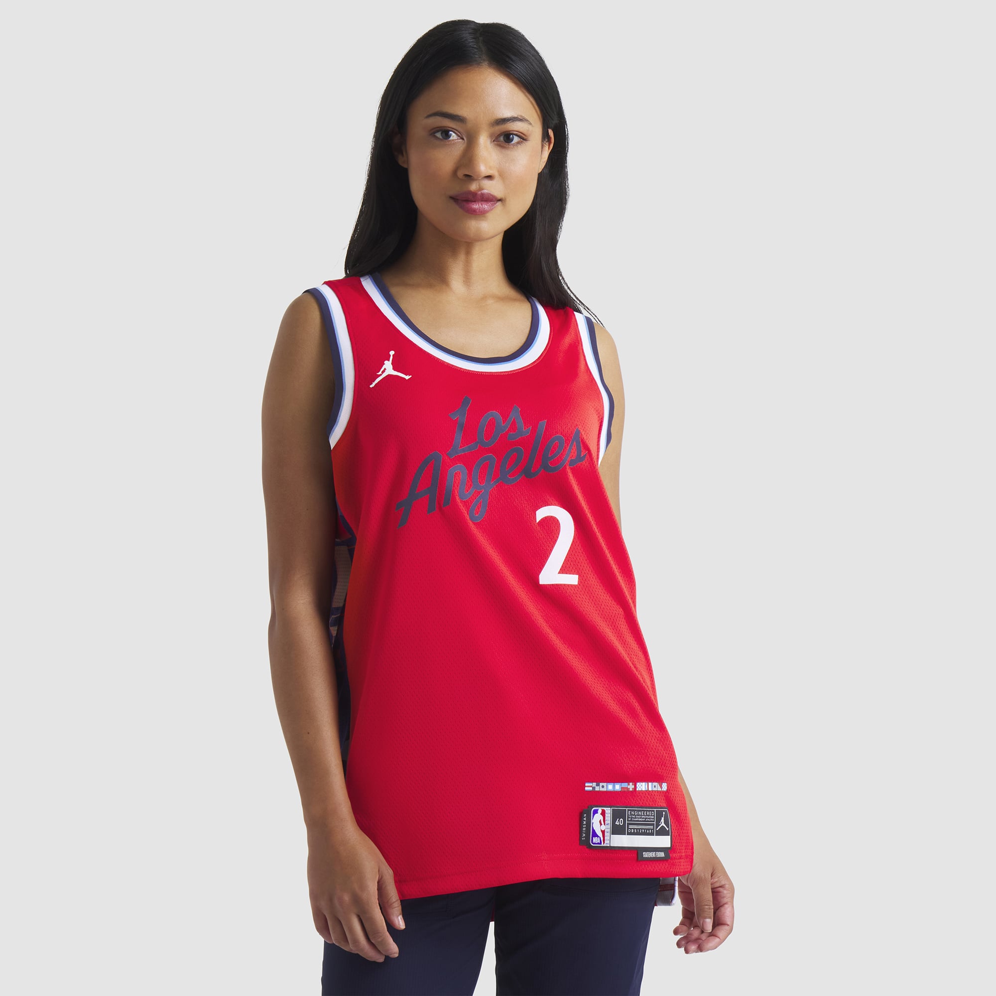 Kawhi Leonard LA Clippers Jordan Brand Unisex 2024/25 Swingman Jersey - Statement Edition - Red - Image 5