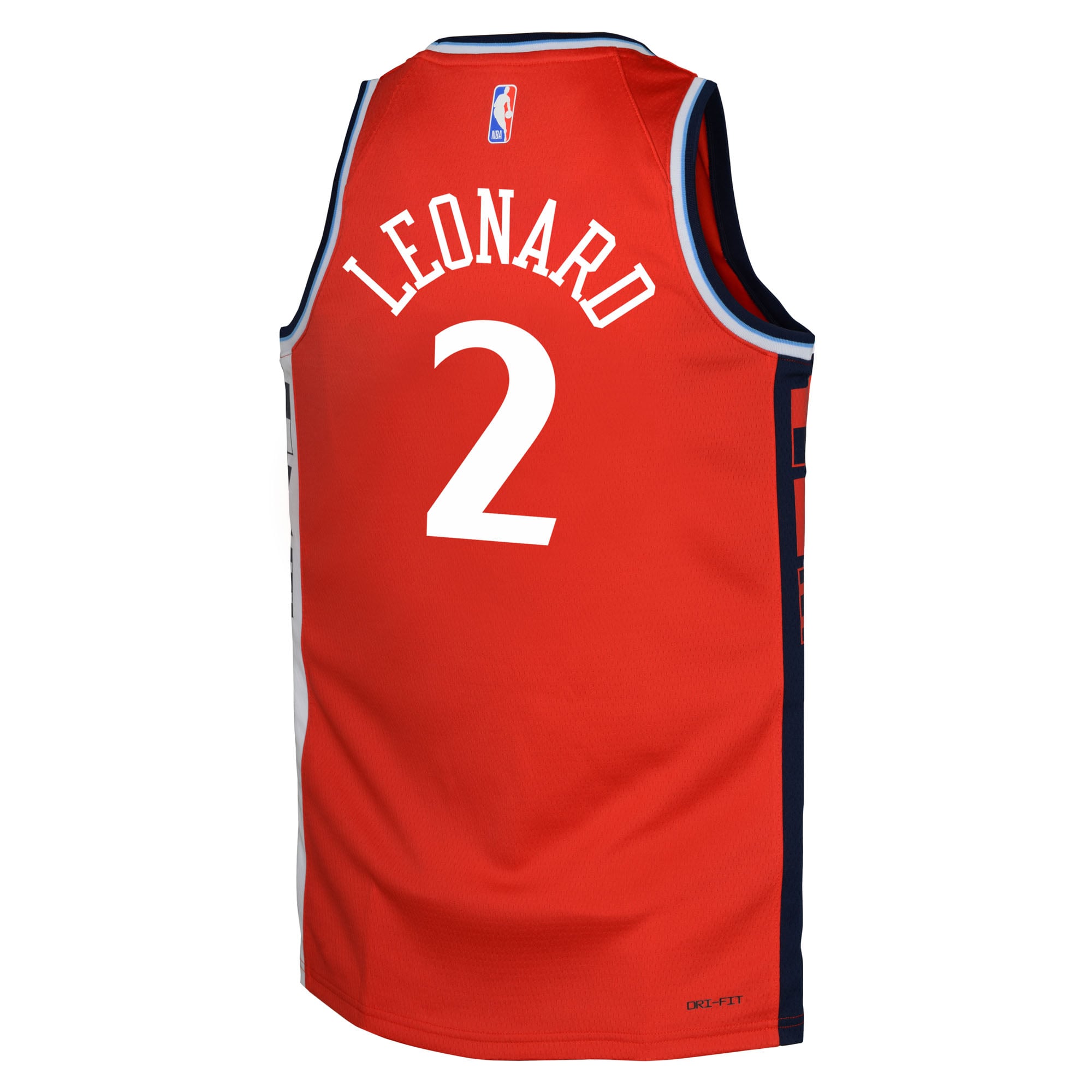 Kawhi Leonard LA Clippers Jordan Brand Youth Swingman Jersey - Statement Edition - Red - Image 4