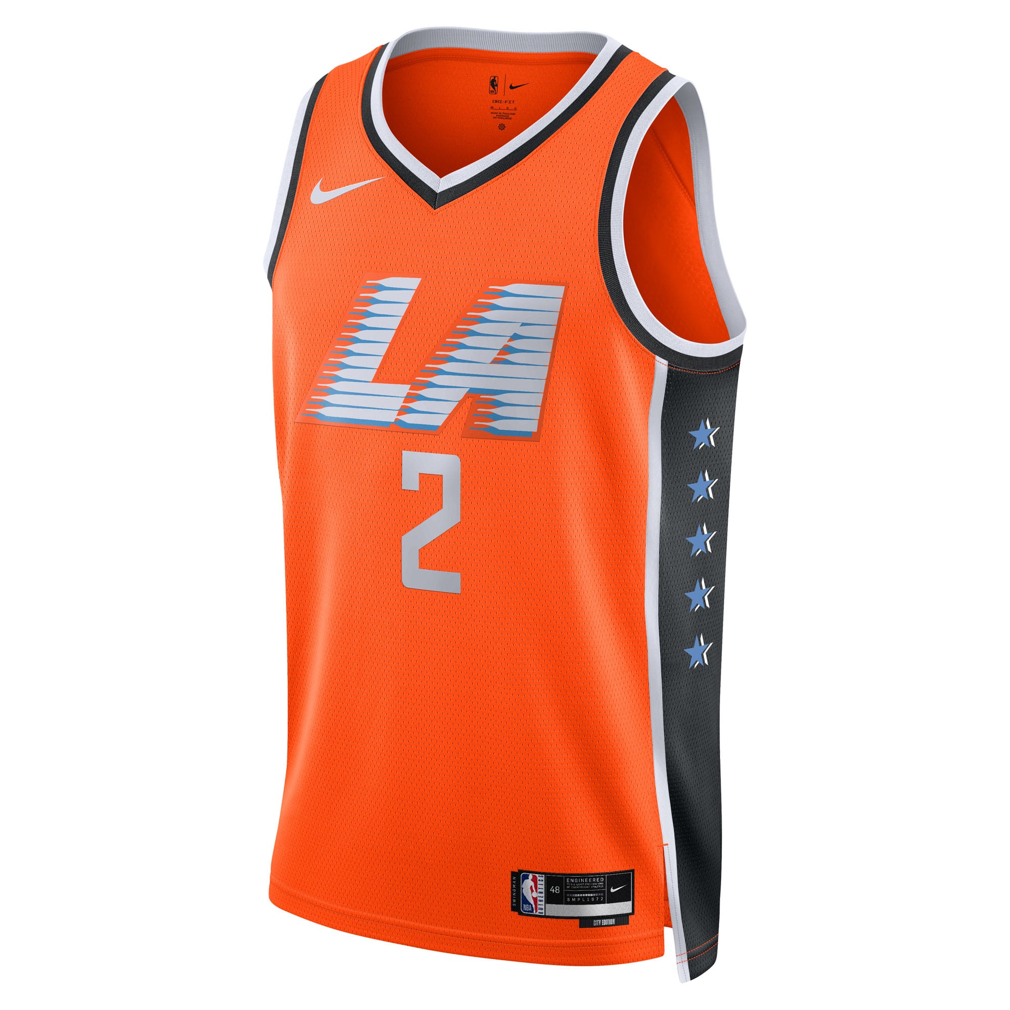Kawhi Leonard LA Clippers Unisex 2025/26 Swingman Jersey - Orange - City Edition - Image 3