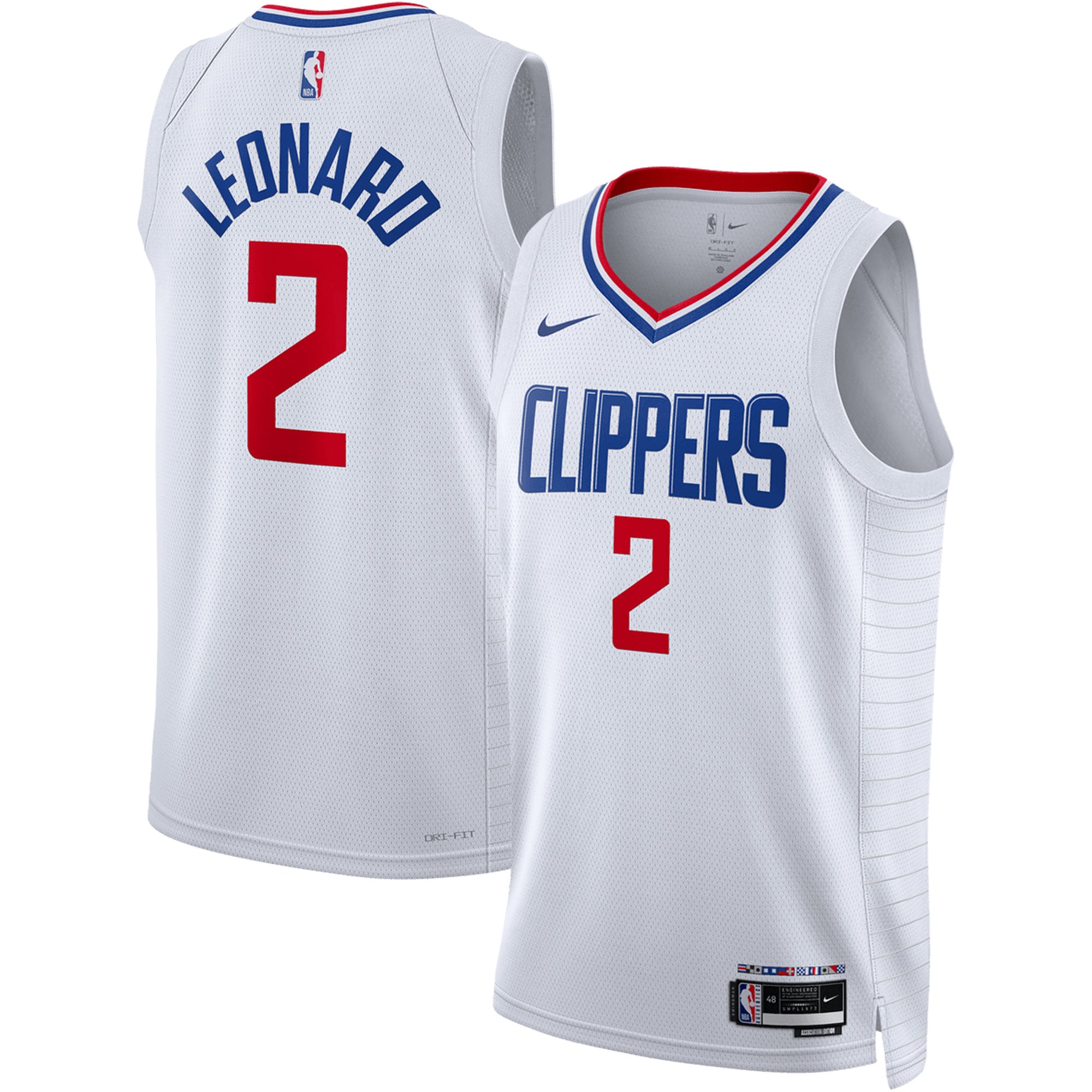 Kawhi Leonard LA Clippers Unisex Swingman Jersey - Association Edition - White - Image 2