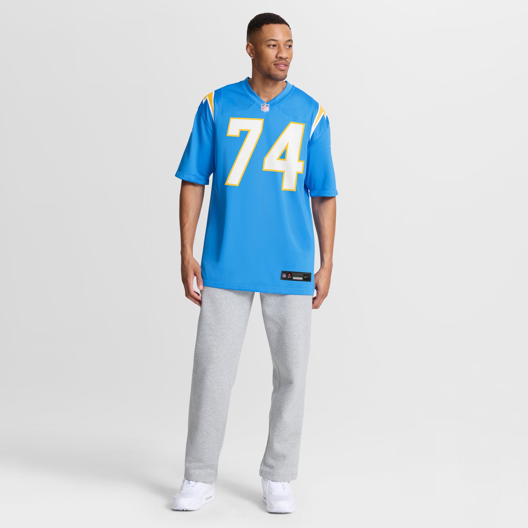 Kayode Awosika Los Angeles Chargers Team Game Jersey - Powder Blue - Image 5