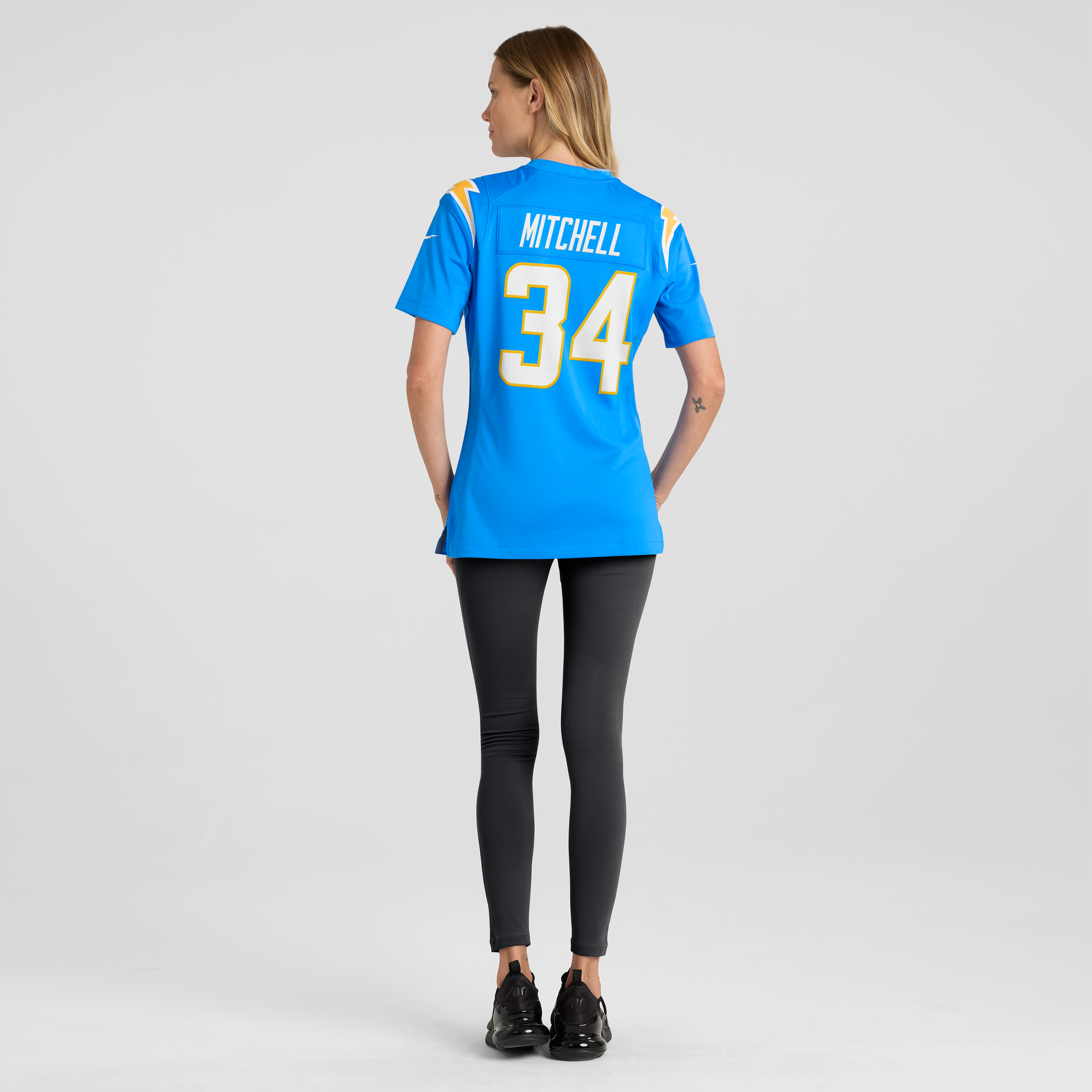 Keaton Mitchell Los Angeles Chargers Women's Team Game Jersey - Powder Blue - Image 6