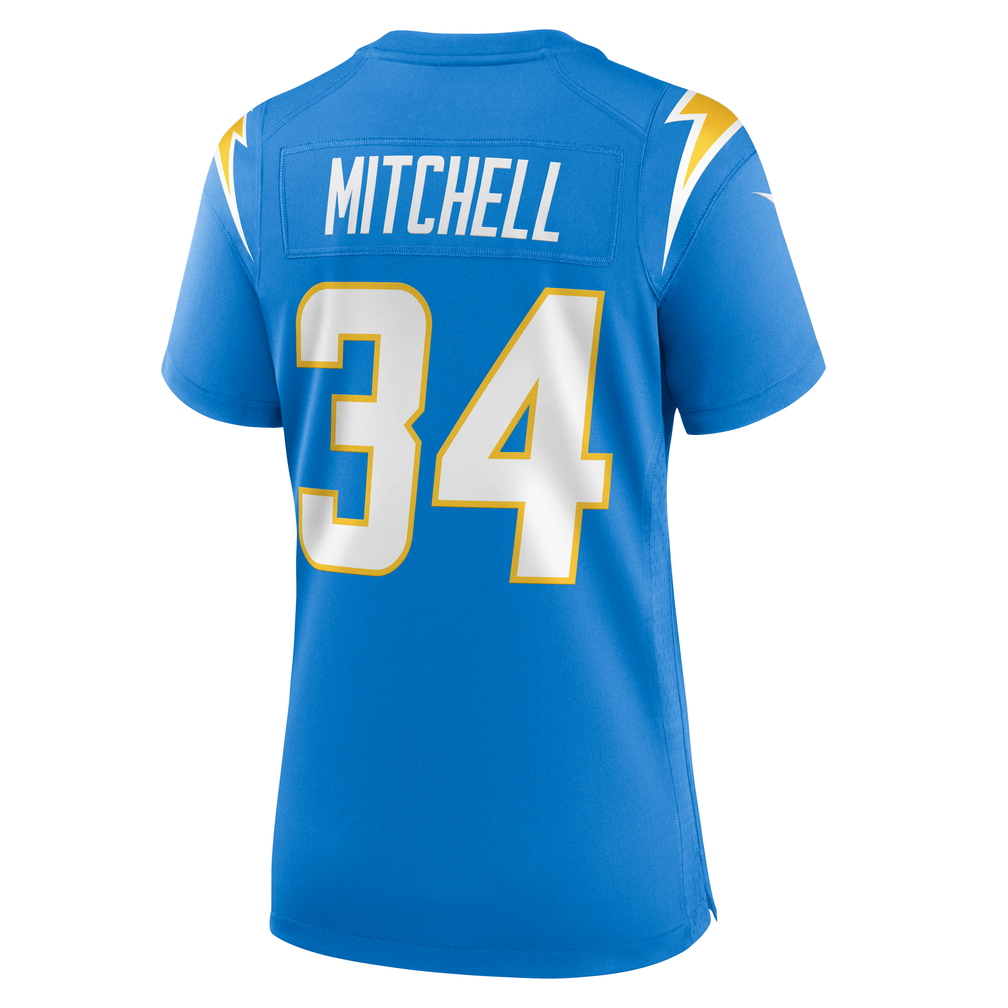 Keaton Mitchell Los Angeles Chargers Women's Team Game Jersey - Powder Blue - Image 4