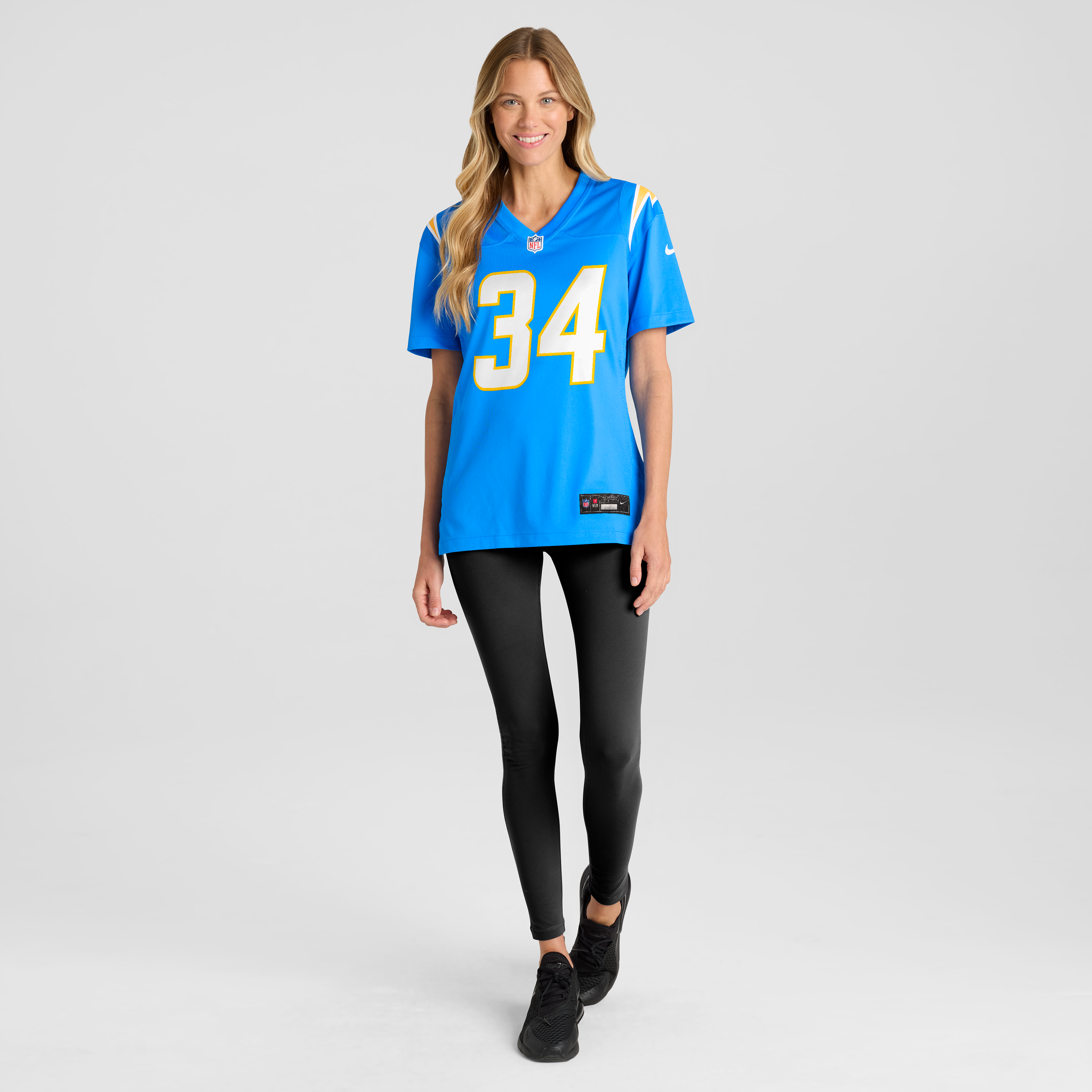 Keaton Mitchell Los Angeles Chargers Women's Team Game Jersey - Powder Blue - Image 5