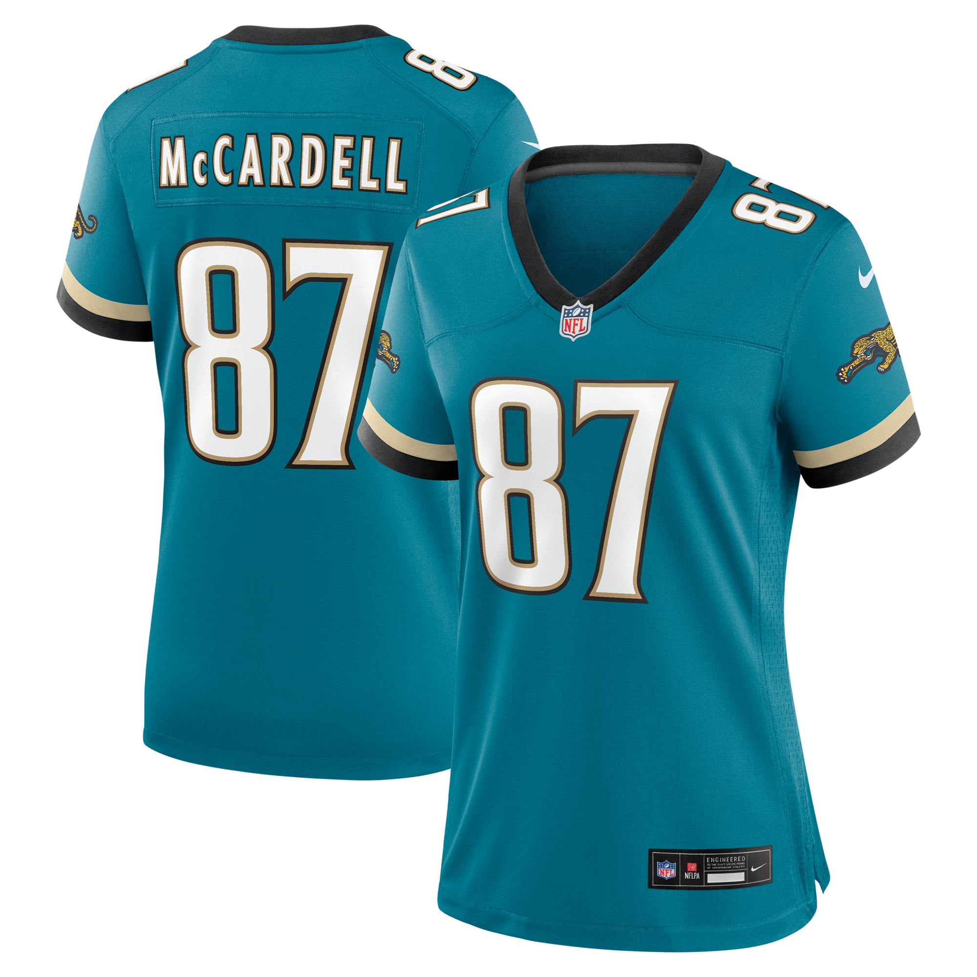 Keenan McCardell Jacksonville Jaguars Women's Prowler Throwback Retired Player Game Jersey - Teal - Image 2