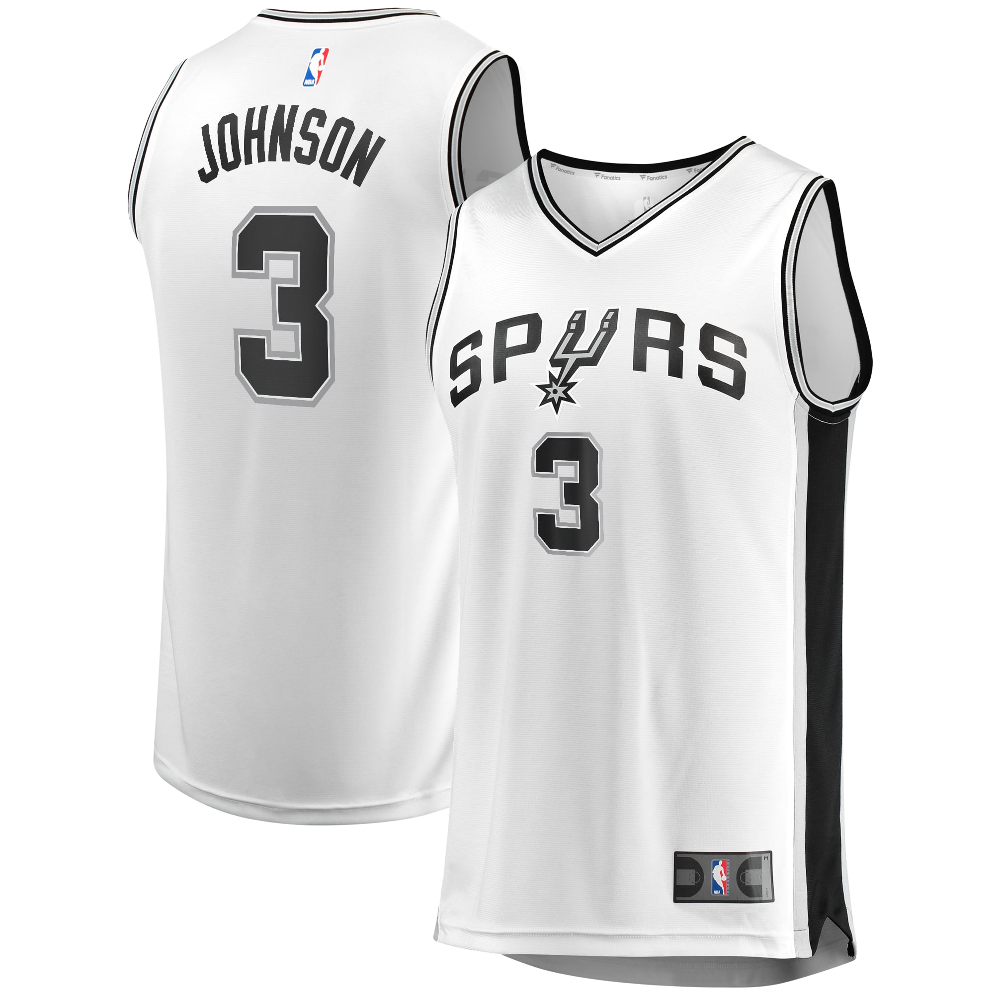Keldon Johnson San Antonio Spurs Fast Break Association Jersey - White - Image 2
