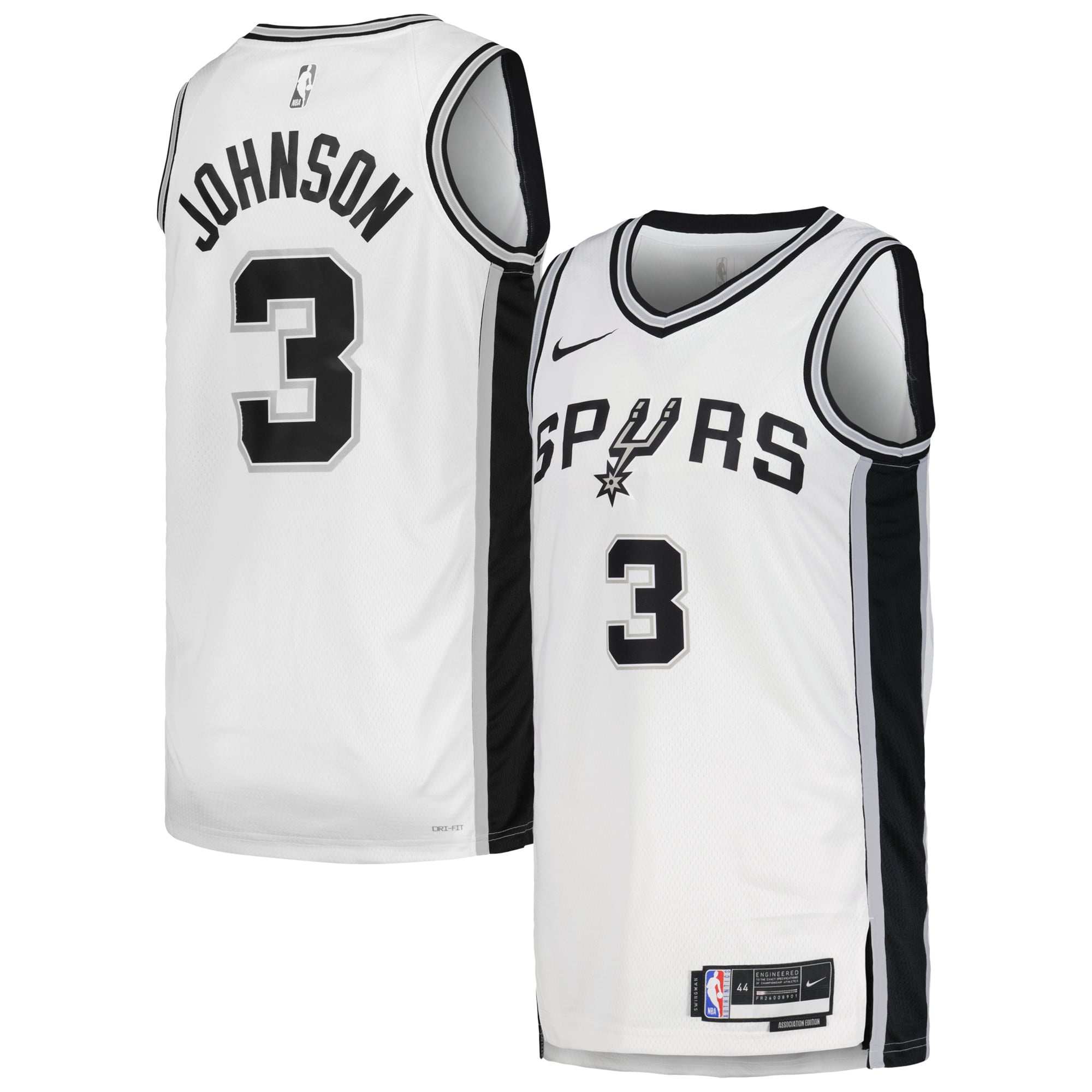 Keldon Johnson San Antonio Spurs Unisex Swingman Jersey - Association Edition - White - Image 2