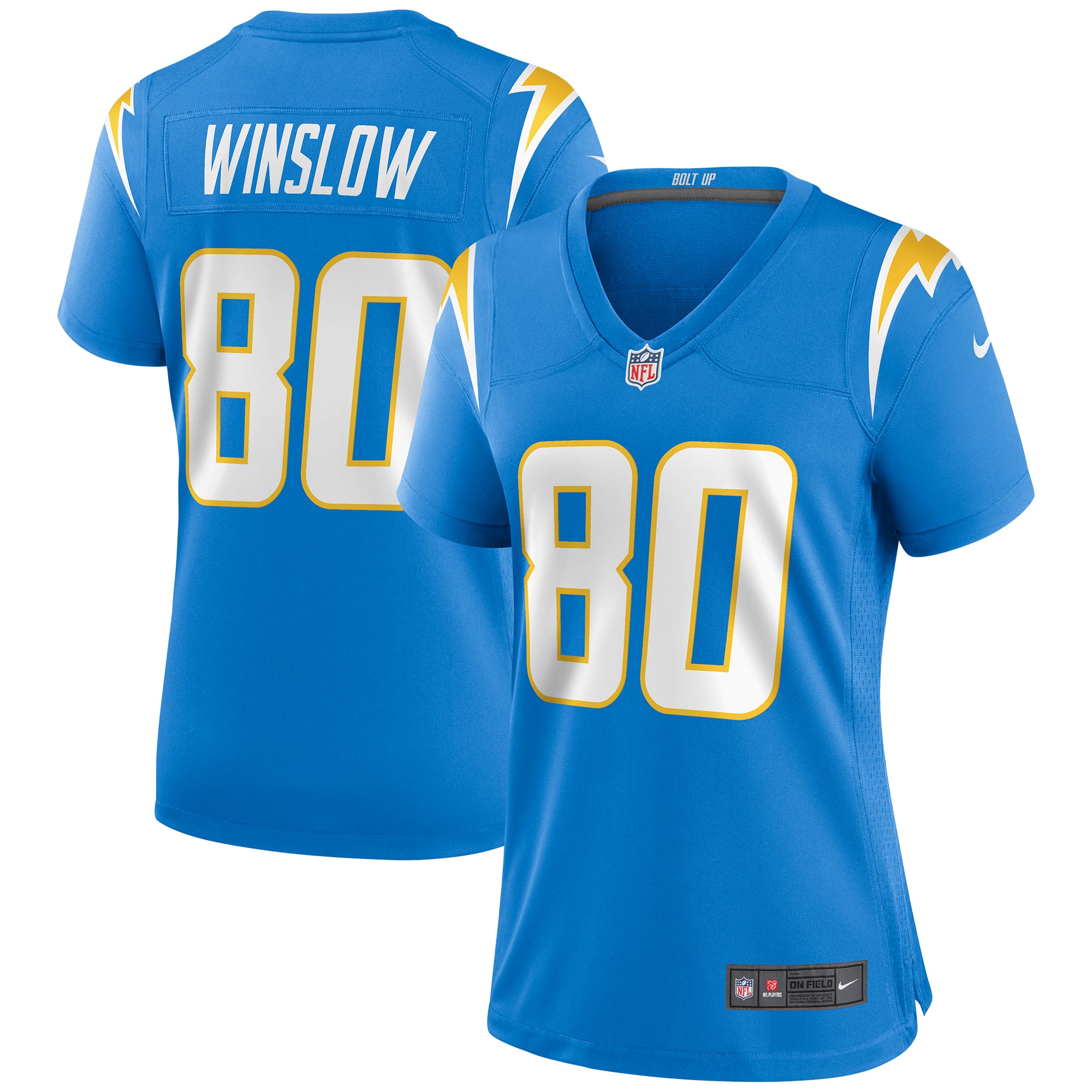 Kellen Winslow Los Angeles Chargers Women's Game Retired Player Jersey - Powder Blue - Image 2