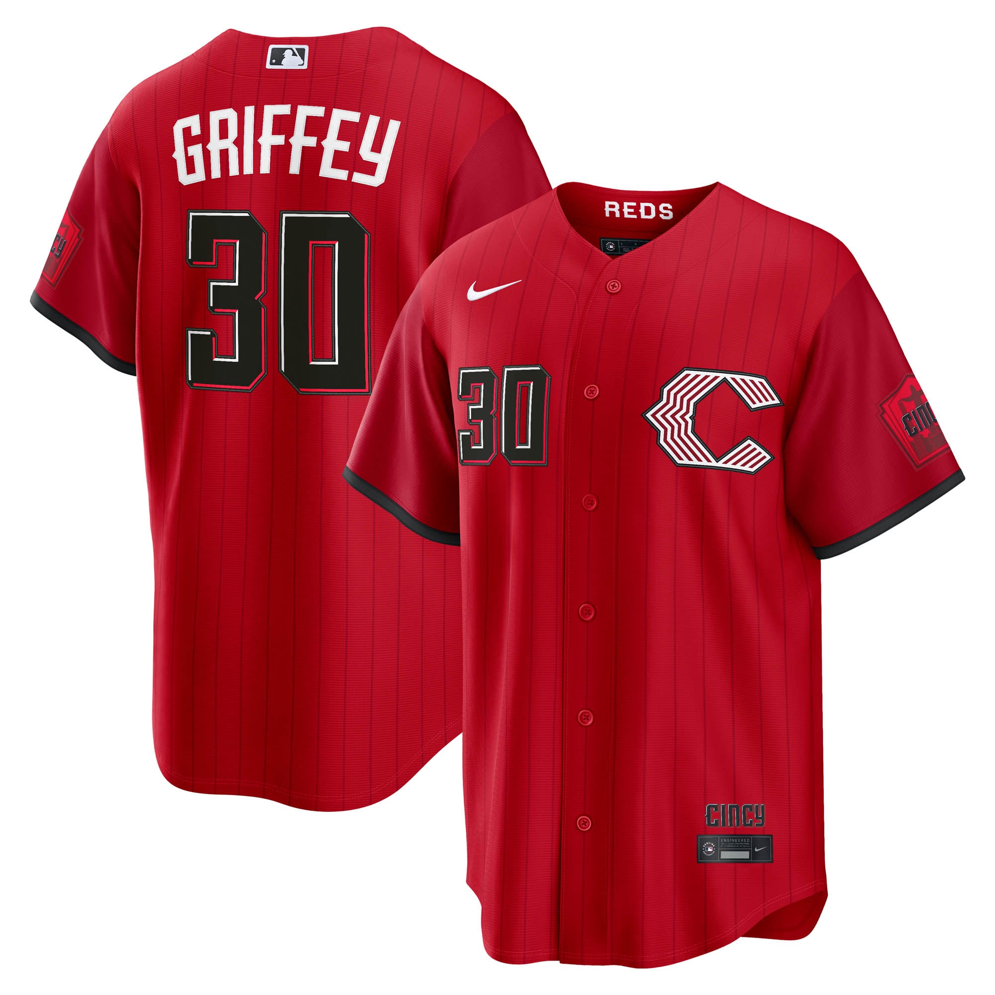 Ken Griffey Jr. Cincinnati Reds 2026 City Connect Stadium Jersey - Red - Image 2
