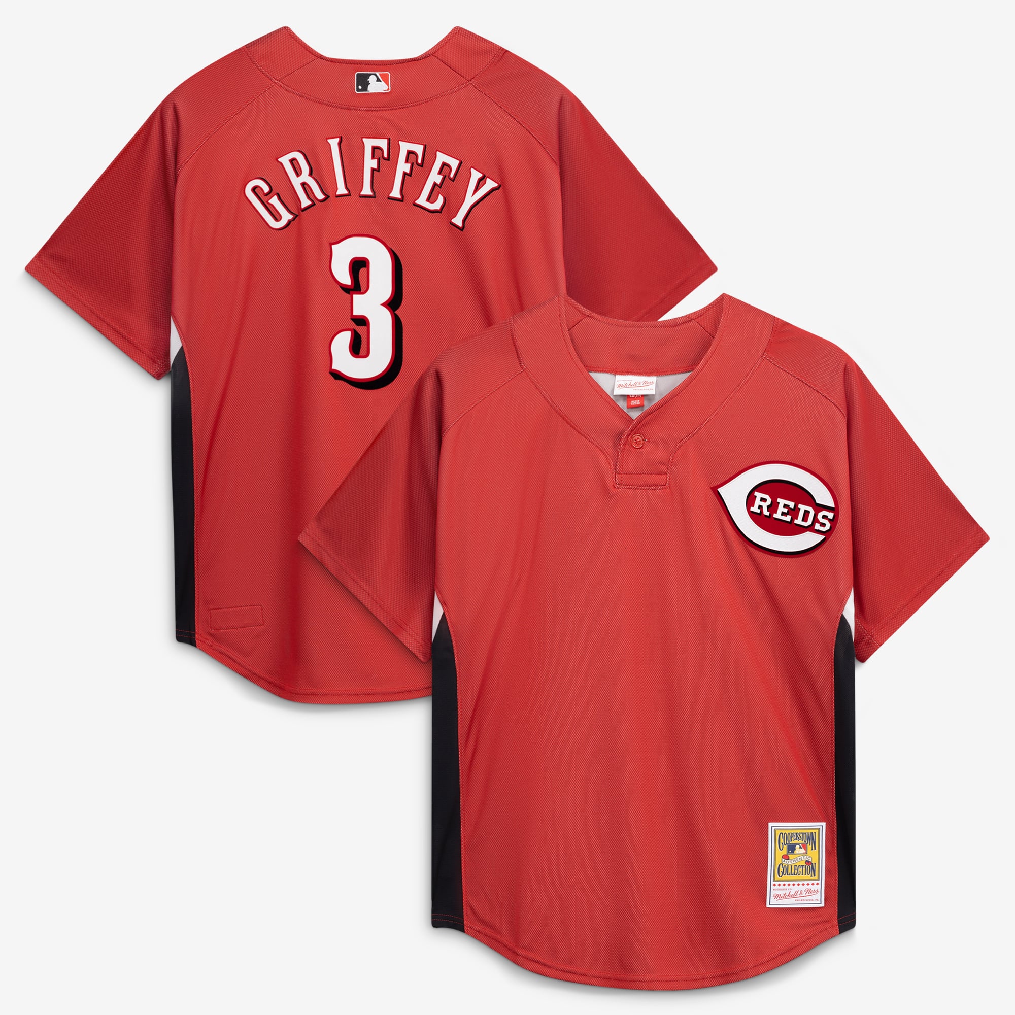 Ken Griffey Jr. Cincinnati Reds Batting Practice Jersey - Red - Image 2