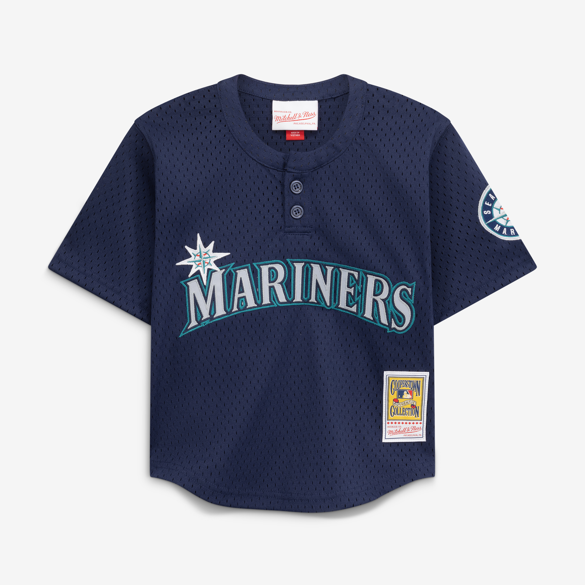Ken Griffey Jr. Seattle Mariners Toddler Cooperstown Collection Mesh Batting Practice Jersey - Navy - Image 3